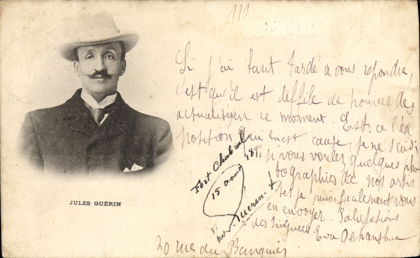 VINTAGE POSTCARD Jules Gueriin