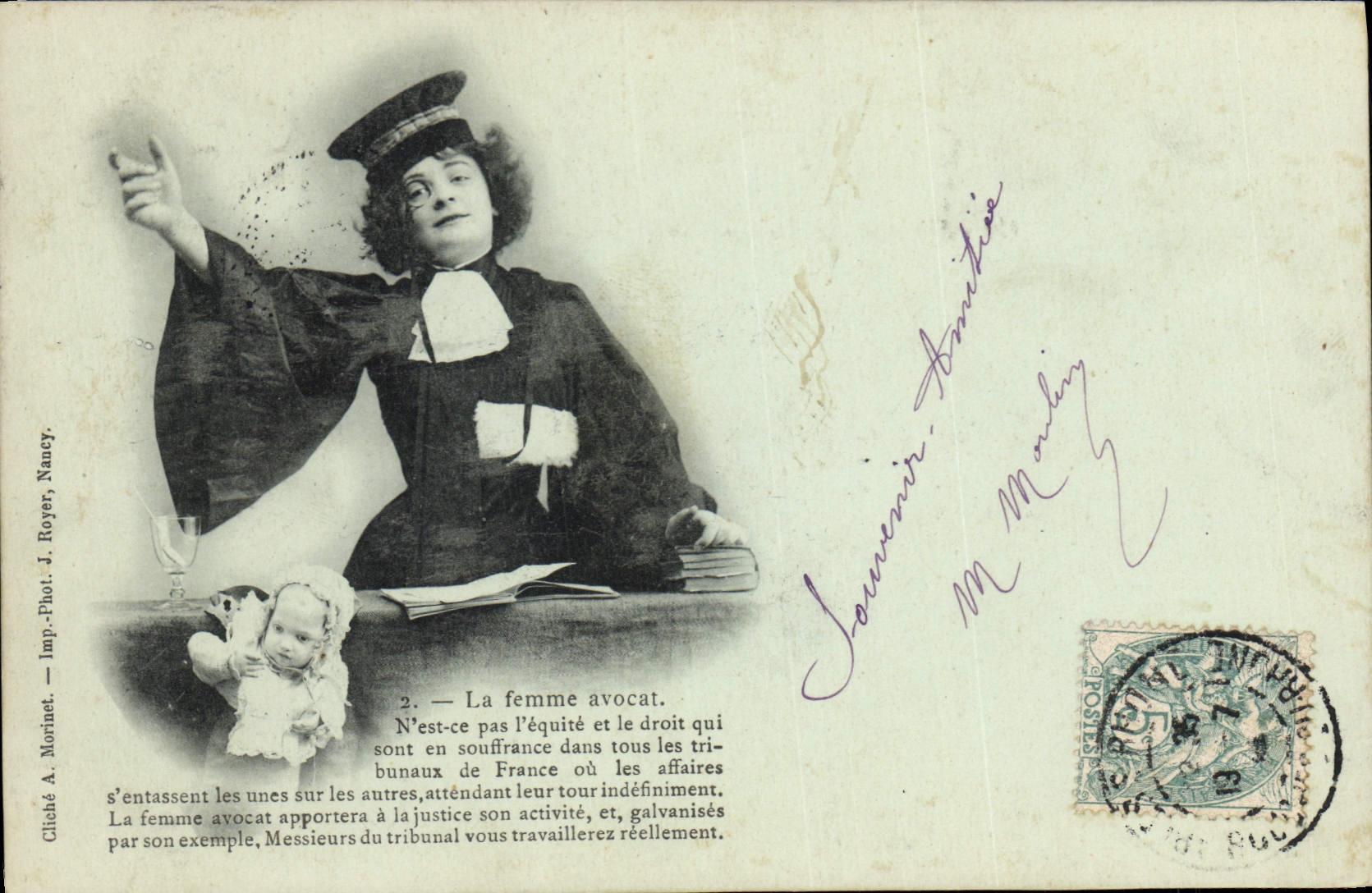 CPA La femme avocat