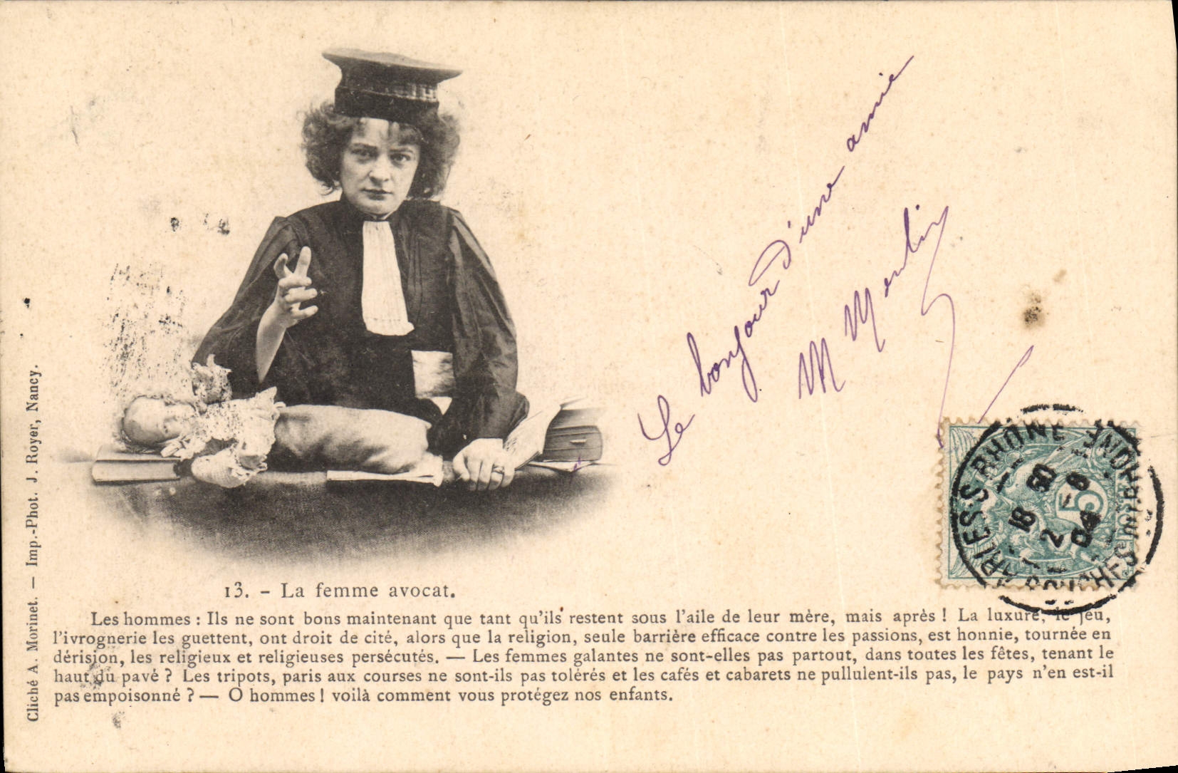 CPA La femme avocat