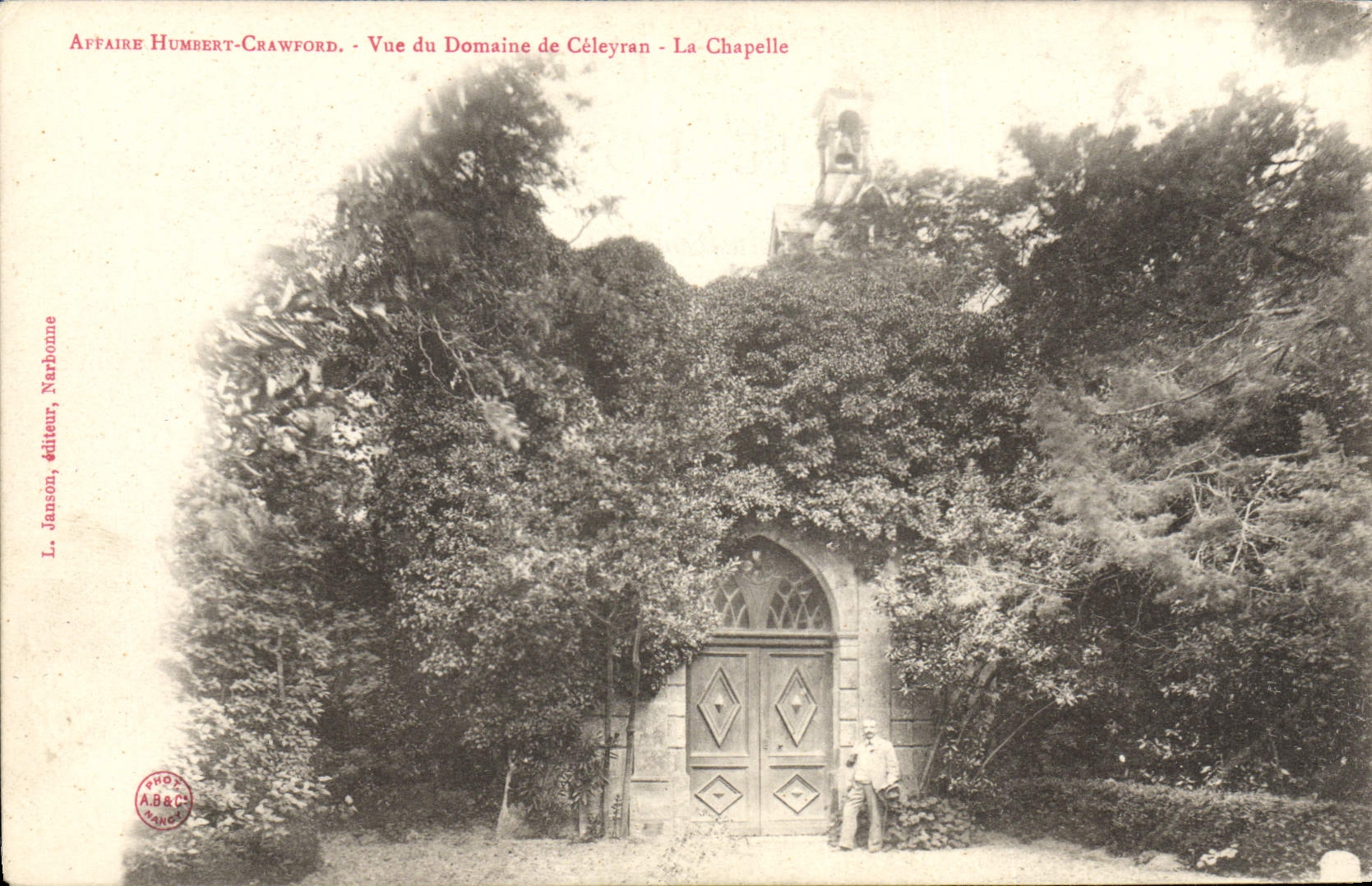 VINTAGE POSTCARD Business Humbert Crawford Seen of the Celeyran field the vault