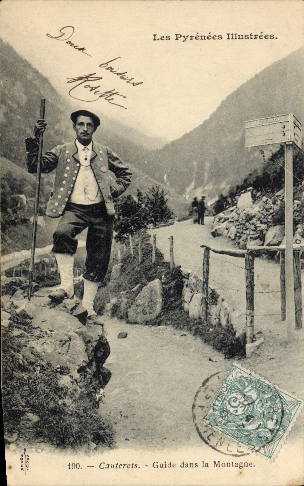 VINTAGE POSTCARD Alpinisme Cauterets Guides in the mountain