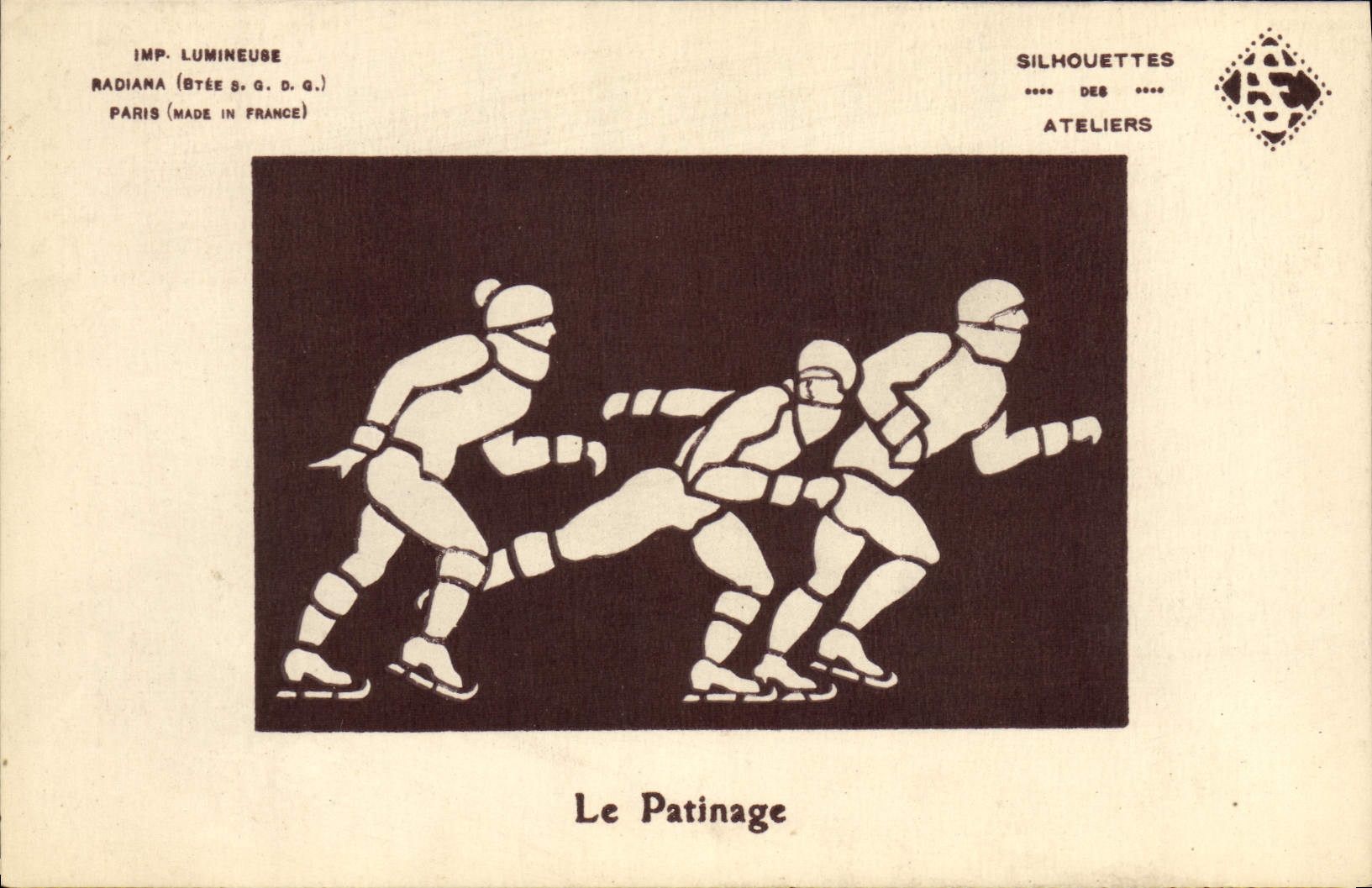 CPA Patinage Patins a glace