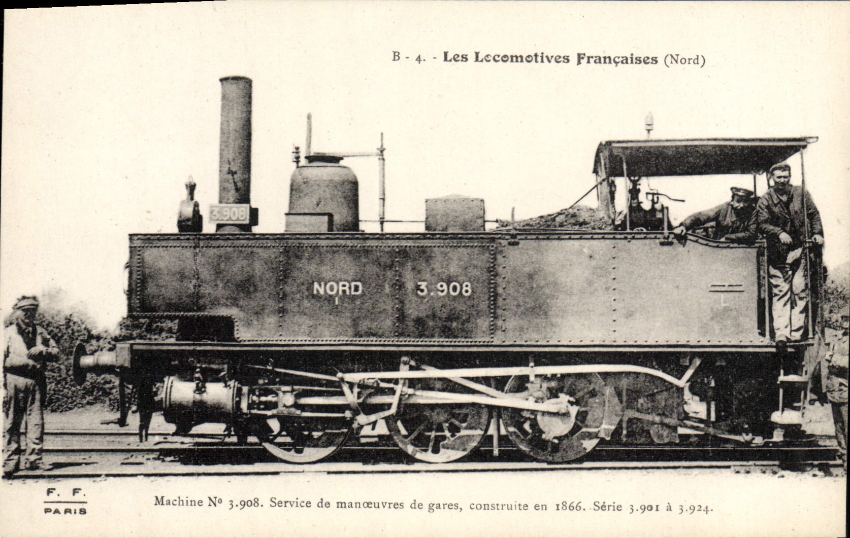CPA Train Locomotive Machine 3 908 Service de manoeuvres de gares