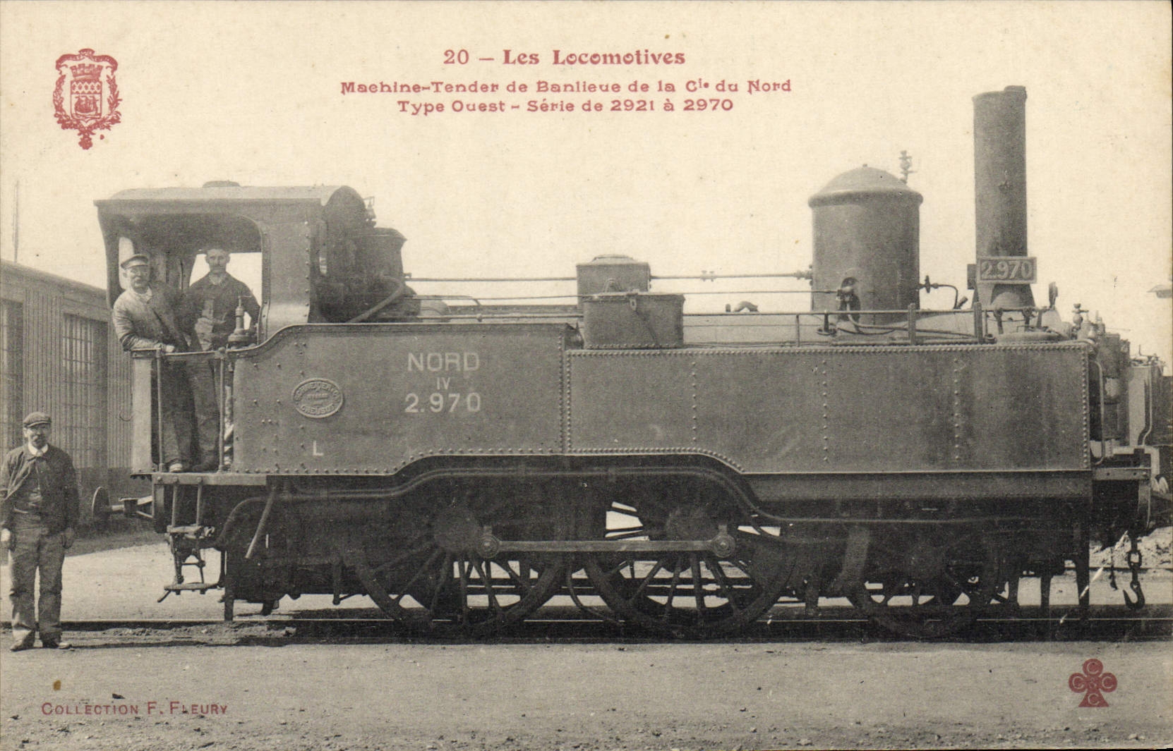 VINTAGE POSTCARD Train Engine Tender Machine of suburbs of the Co of western Standard North