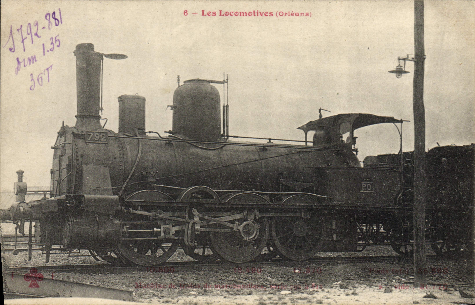 VINTAGE POSTCARD Train Engine Machines of goods trains