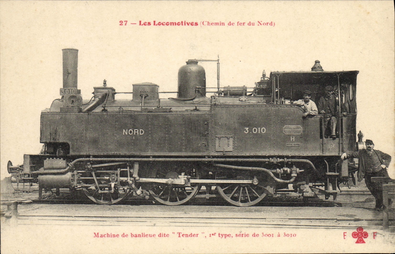 CPA Train Locomotive Machine de banlieue dite Tender 