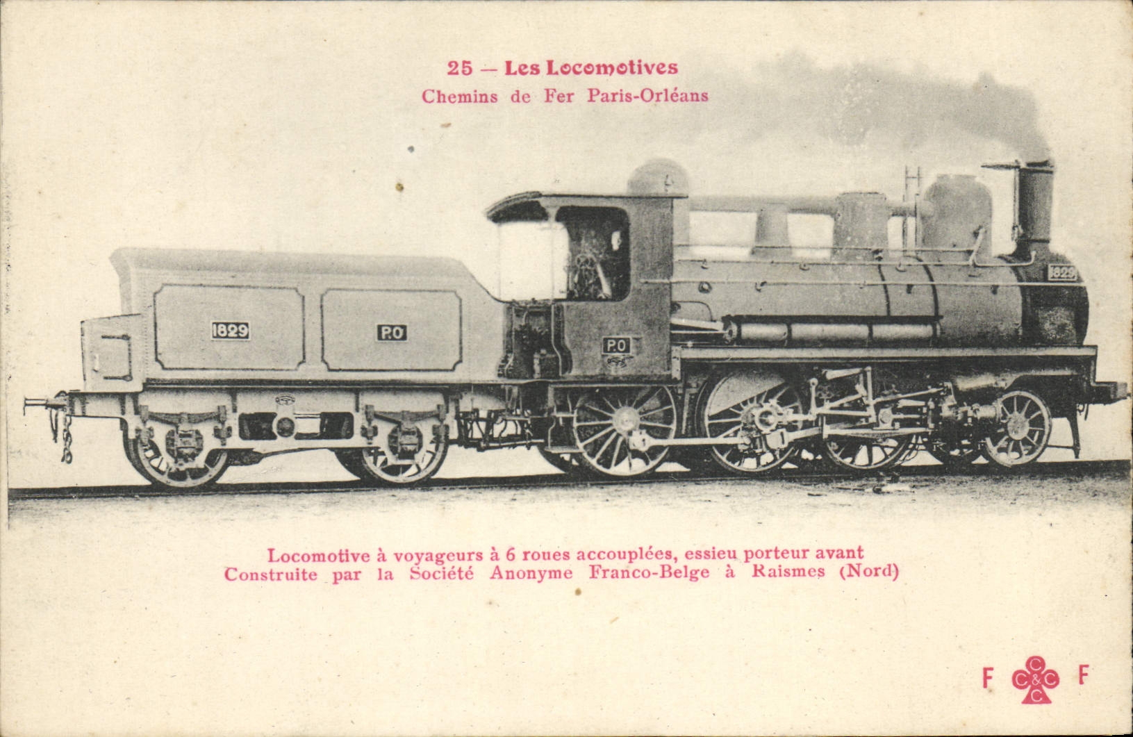 VINTAGE POSTCARD Train Engine Railroads Paris Orleans