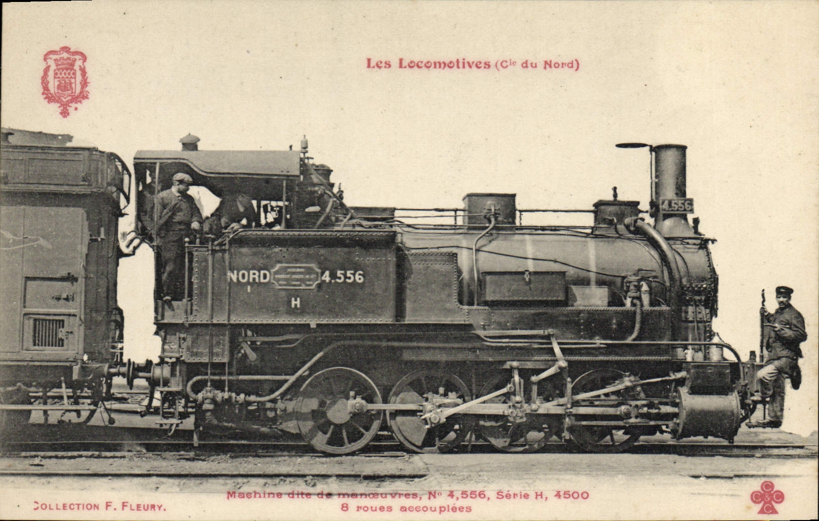VINTAGE POSTCARD Train Engine Machine known as Operations 4.556 series H