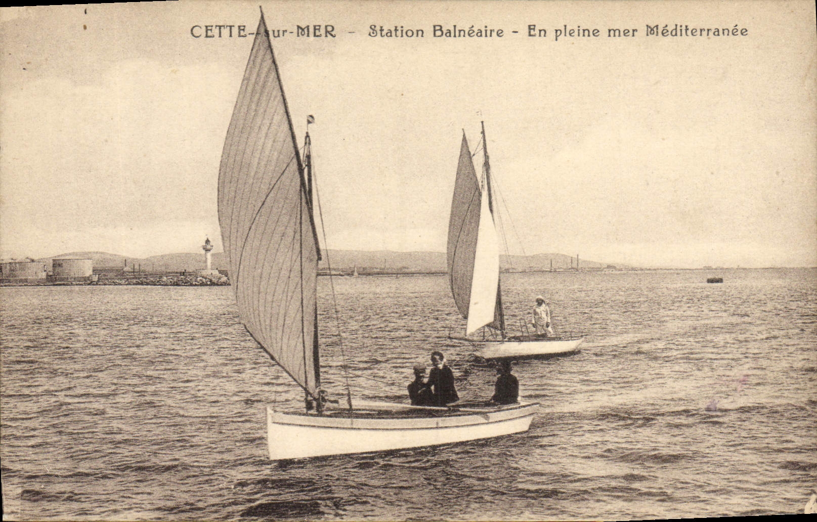 CPA Bateau Voilier Cette sur Mer Station balneaire En pleine mer Mediterranee