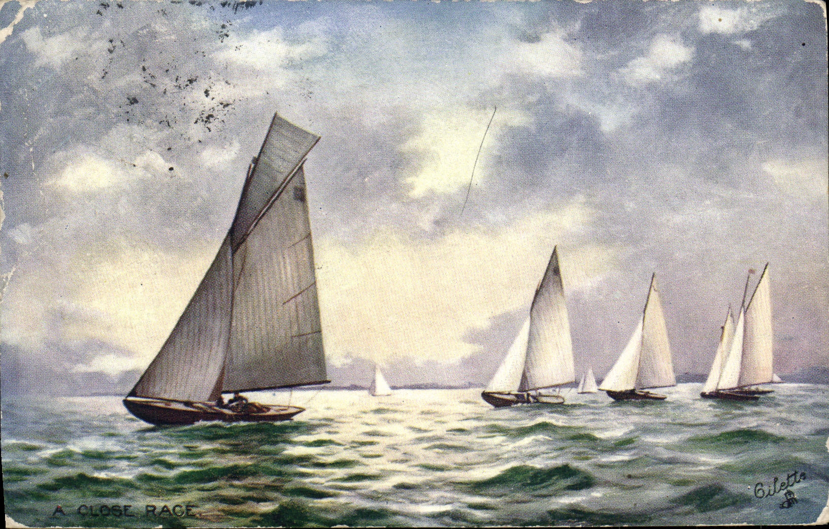 VINTAGE POSTCARD Sailing Boat Boats