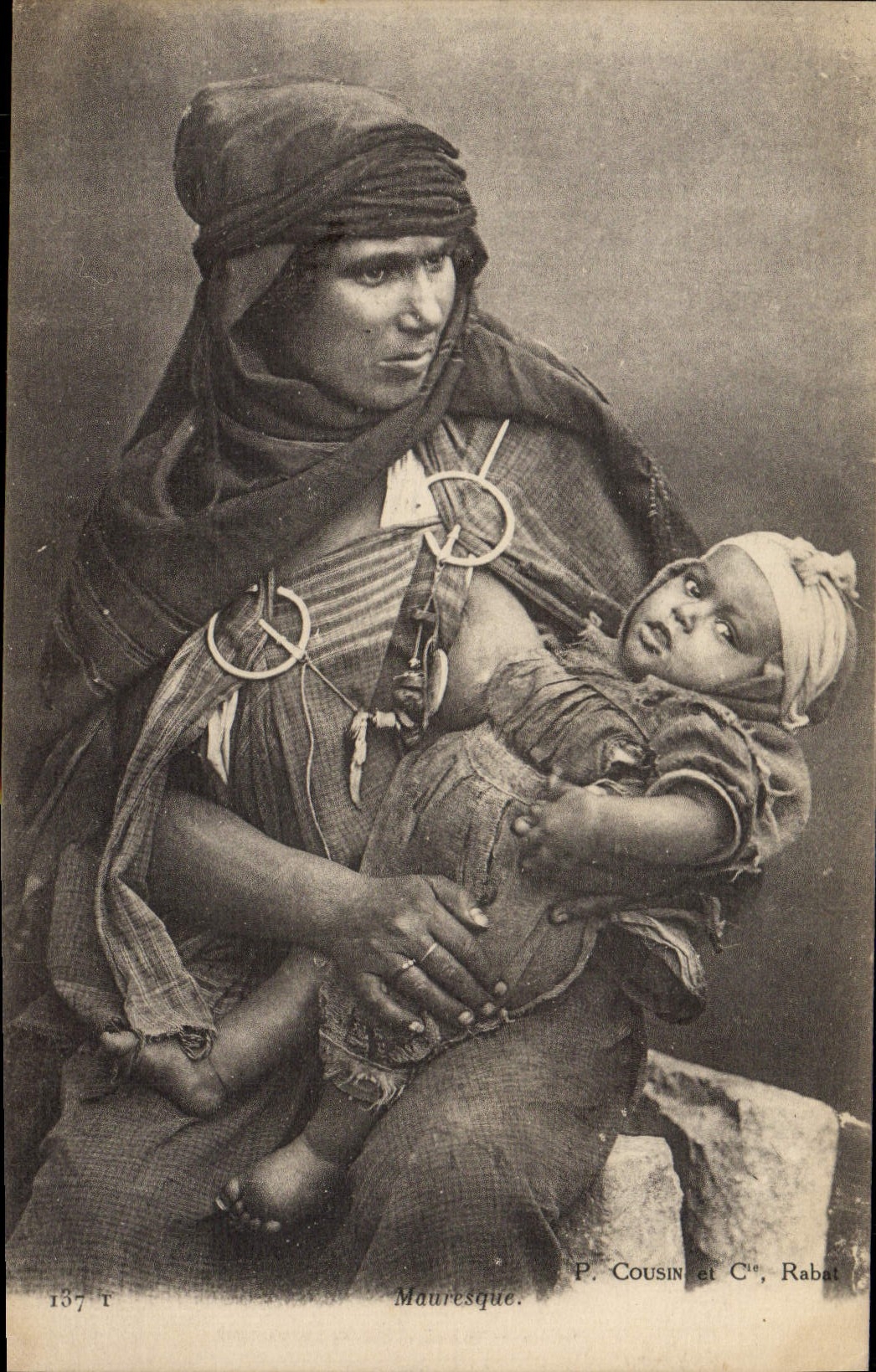 VINTAGE POSTCARD Eastern Beauty Moorish Child