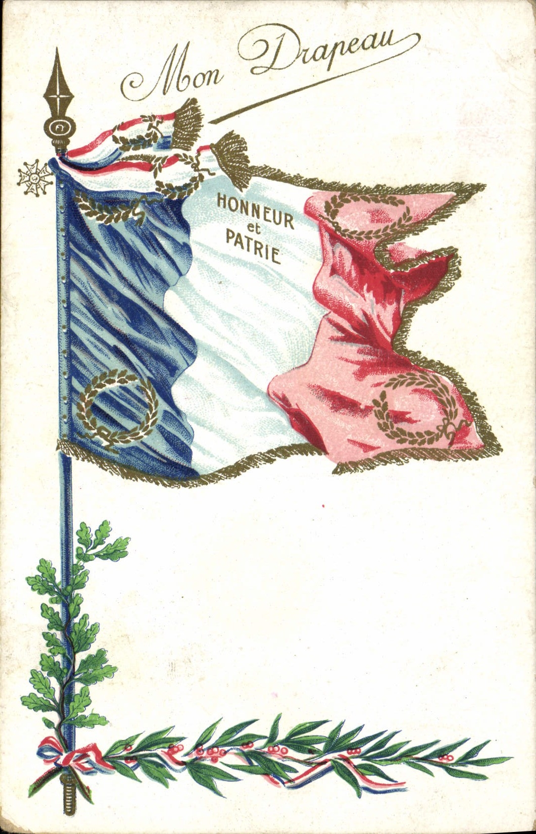 CPA Militaria Drapeau