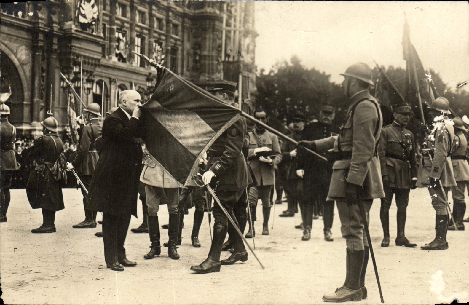 Real photo Militaria Flag