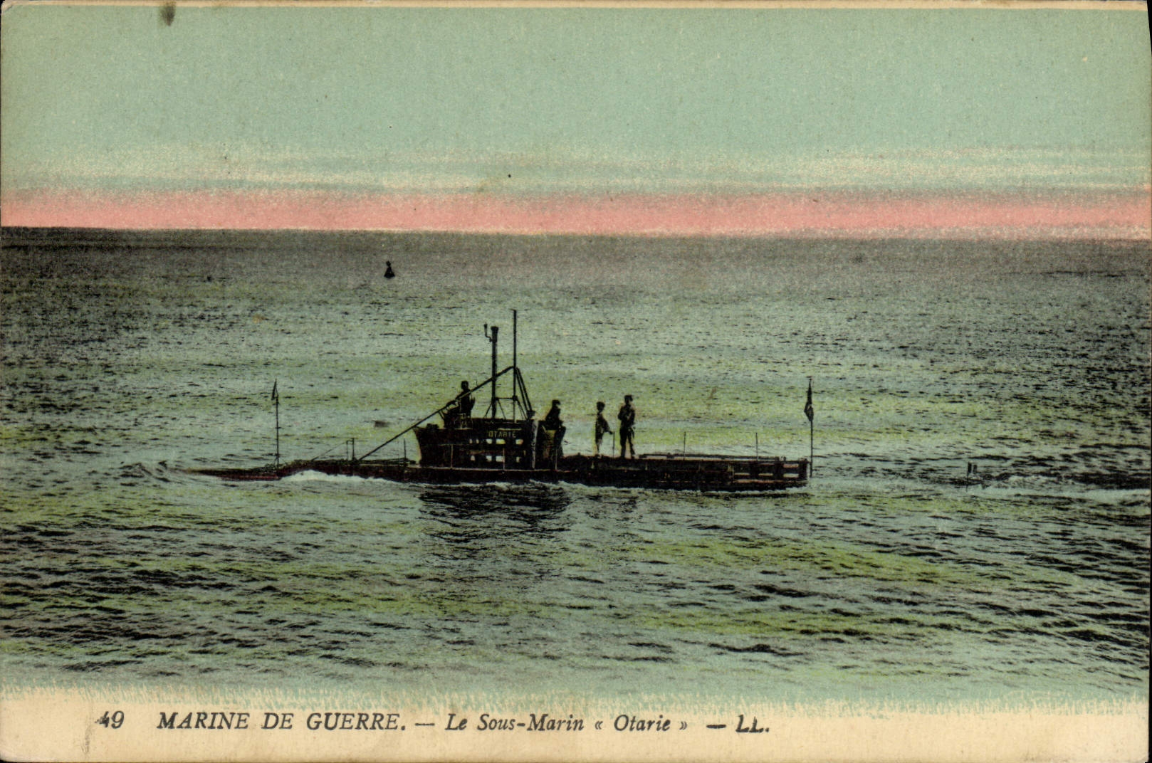 VINTAGE POSTCARD Warship the Submarine Otary