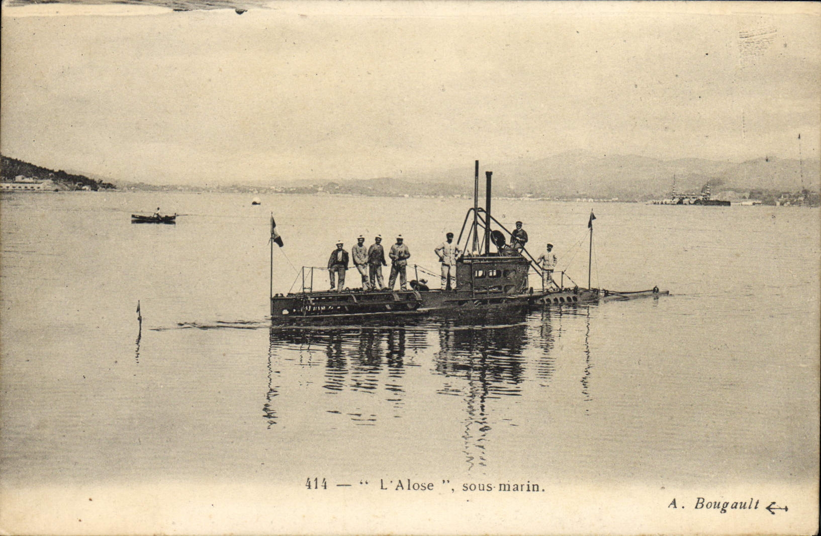 CPA Bateau de guerre L'Alose Sous-marin