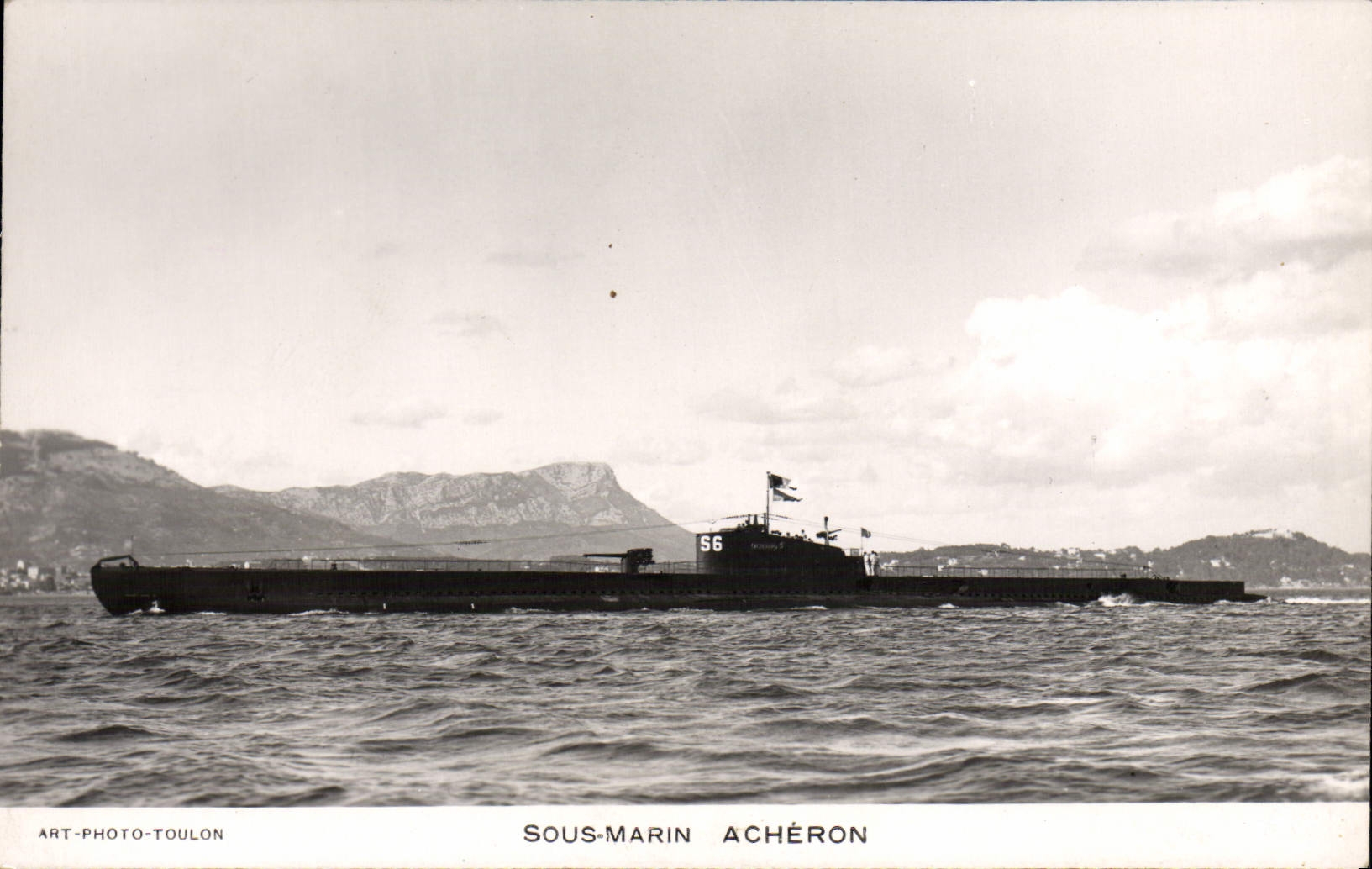 VINTAGE POSTCARD Underwater Warship Acheron