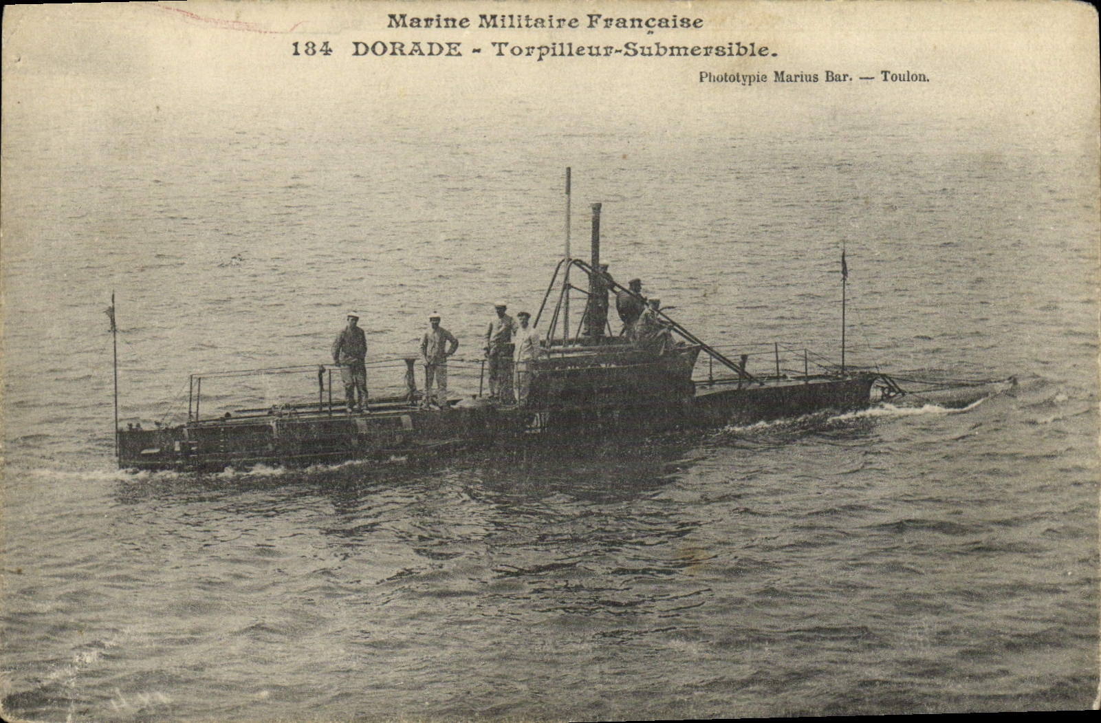 VINTAGE POSTCARD Warship Sea-bream sinkable Destroyer