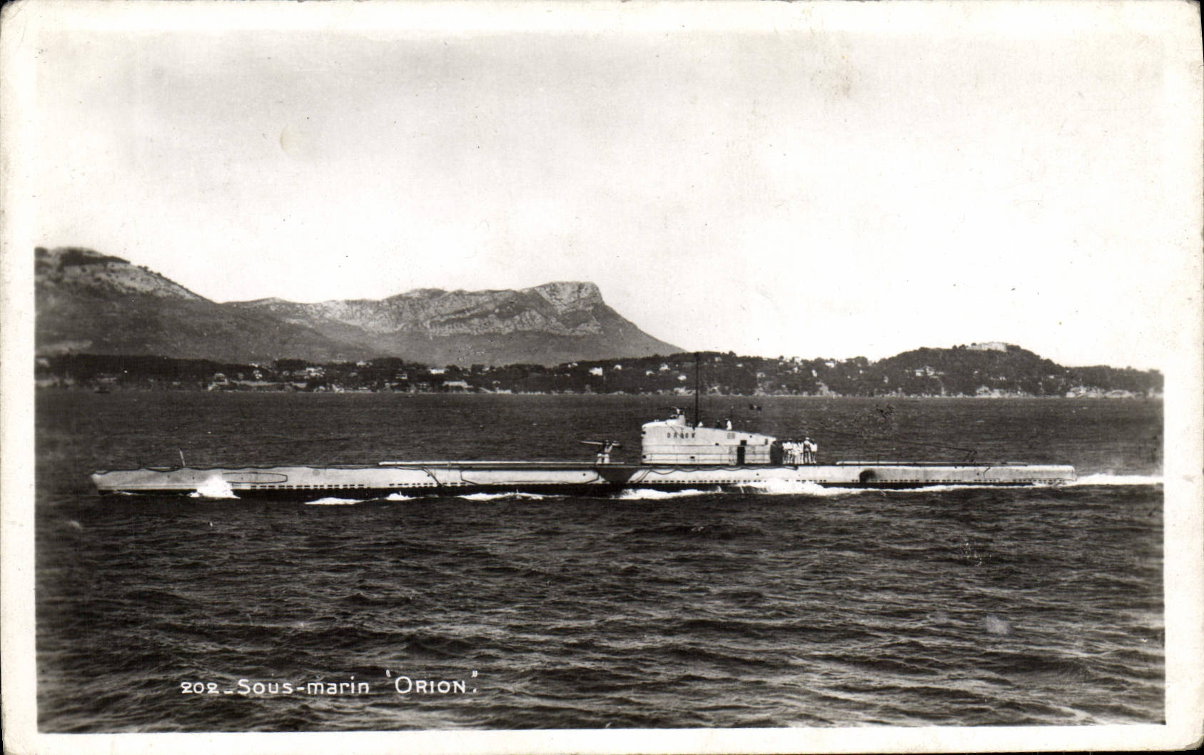 CPA Bateau de guerre Sous-marin Orion