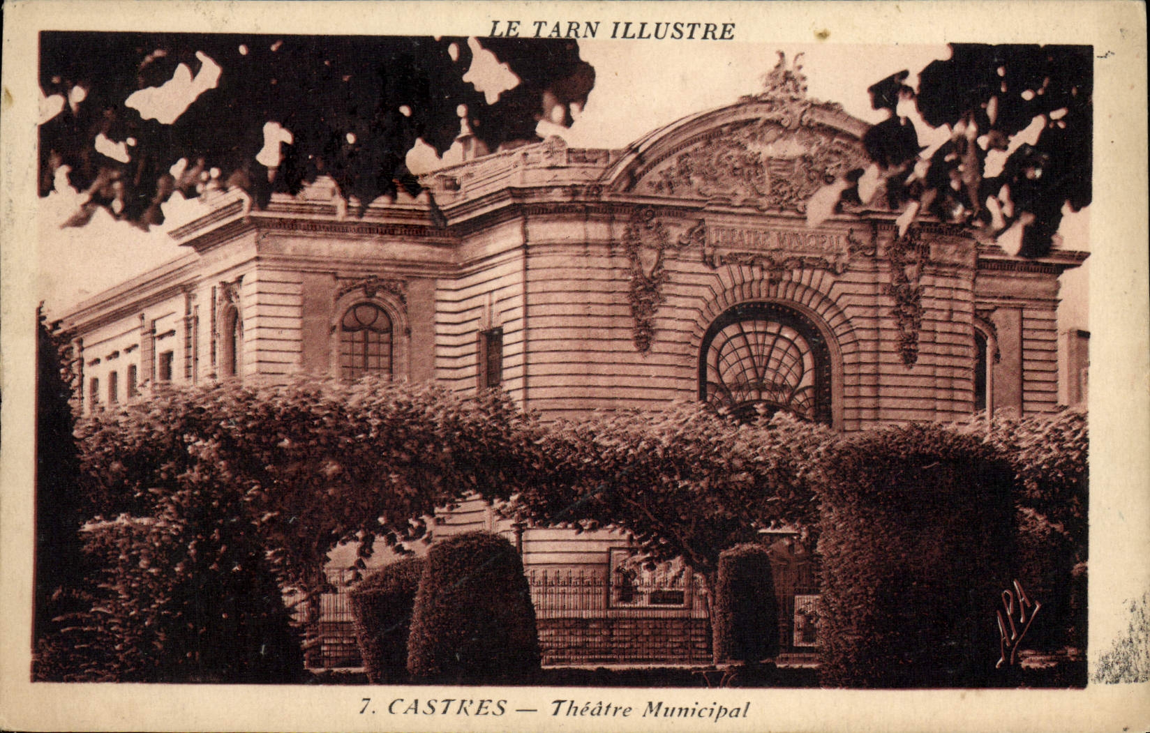 VINTAGE POSTCARD the municipal Theater Castres