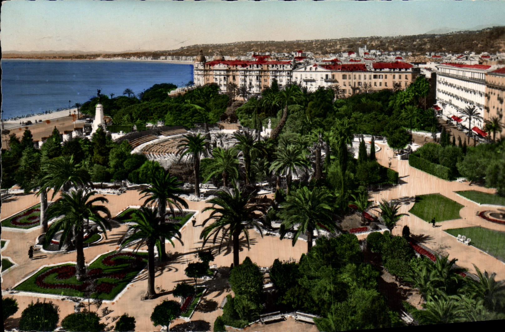 VINTAGE POSTCARD Nice the Gardens Albert the 1st open-air theater