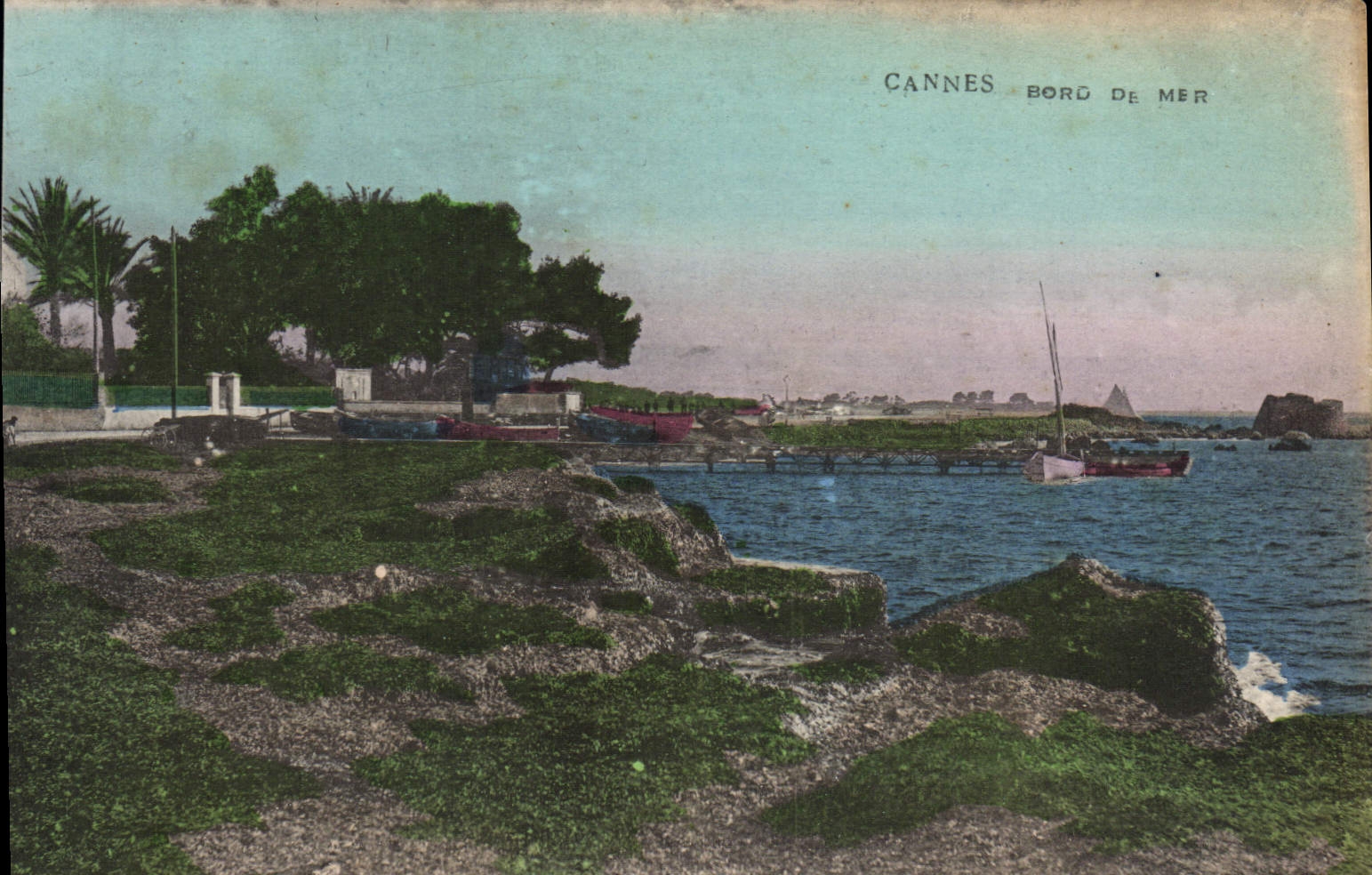 VINTAGE POSTCARD Cannes Seaside