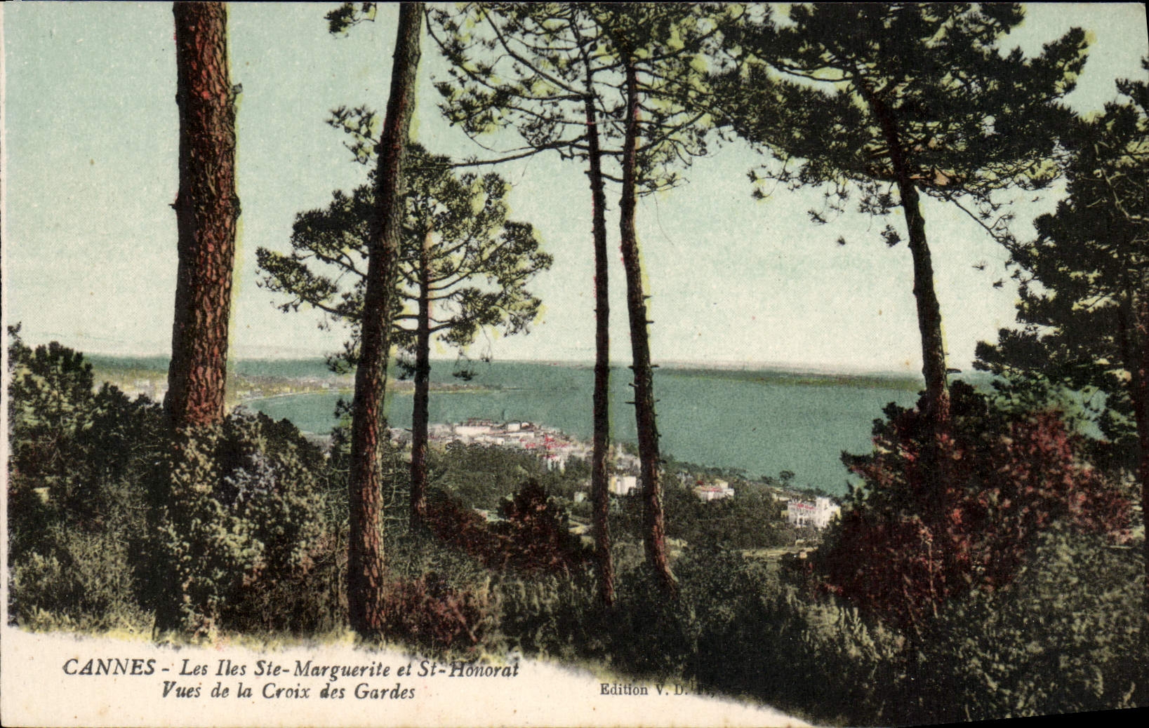 VINTAGE POSTCARD Cannes the Islands co. Marguerite And St Honorat Seen of the Cross of the Guards