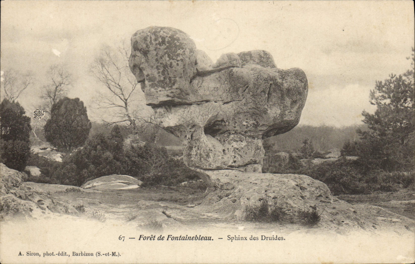 CPA Foret De Fontainbleau Sphinx des druides