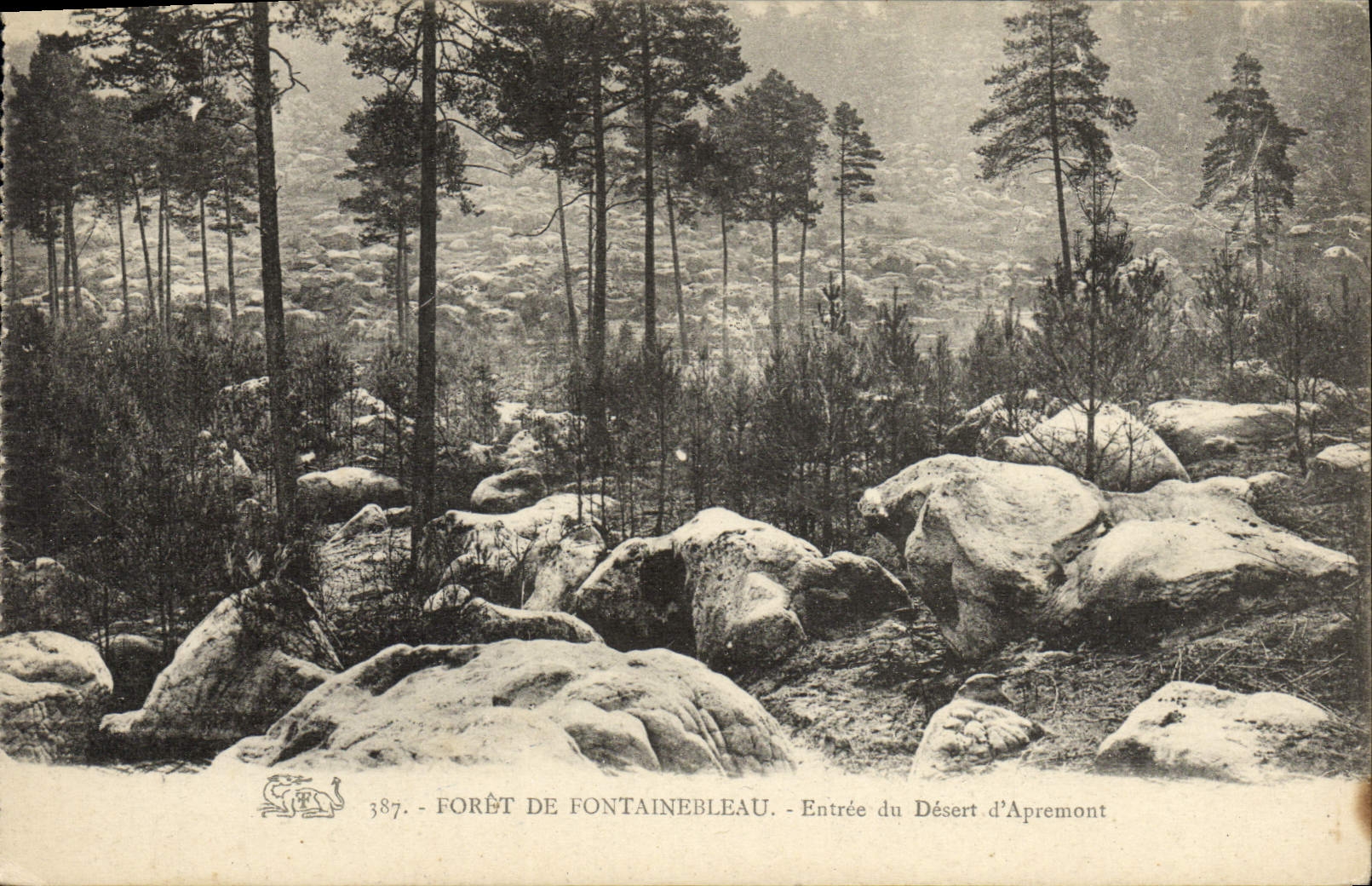 CPA Foret De Fontainebleau Entree du desert d'Apremont
