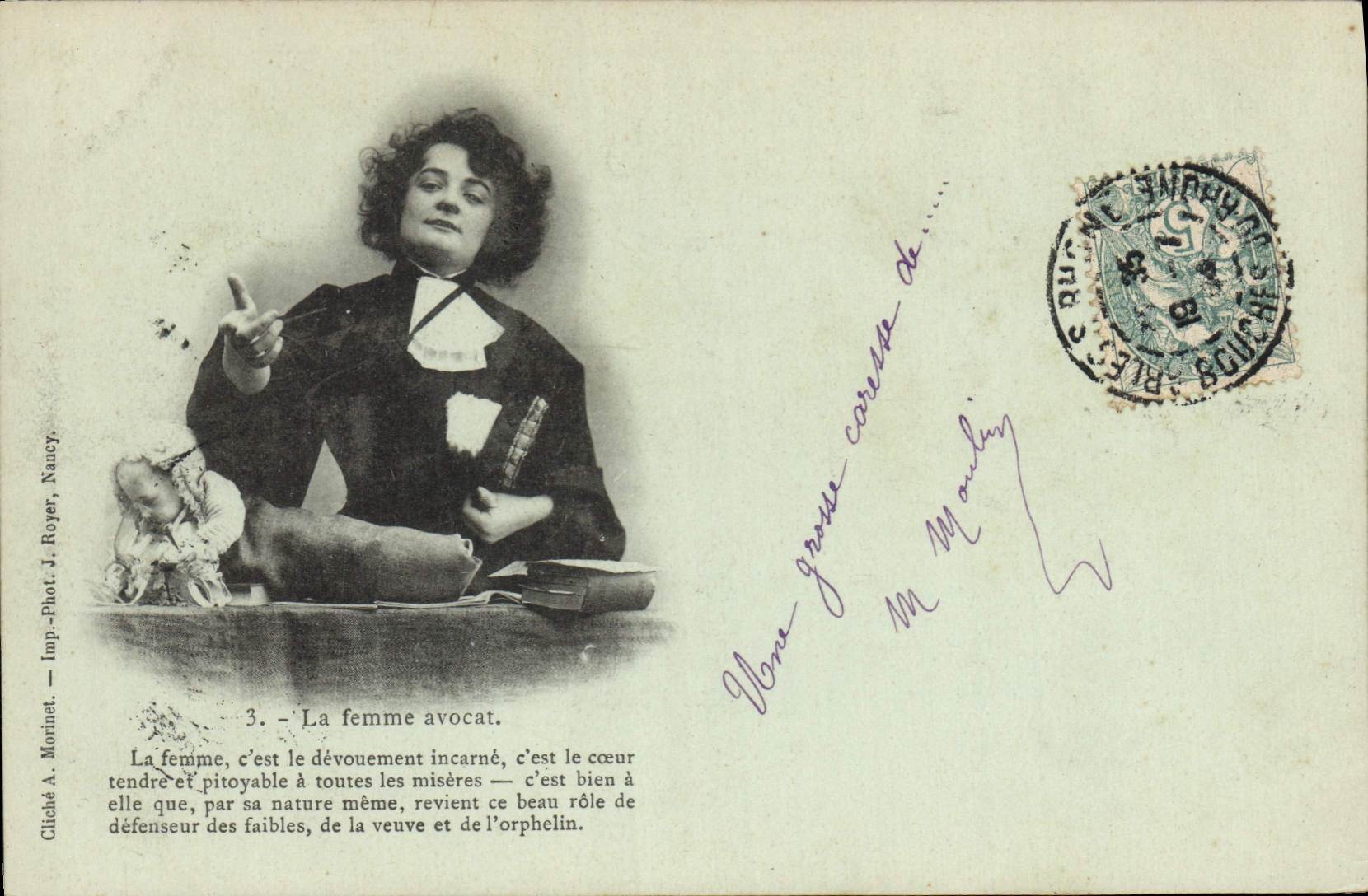 CPA La femme Avocat