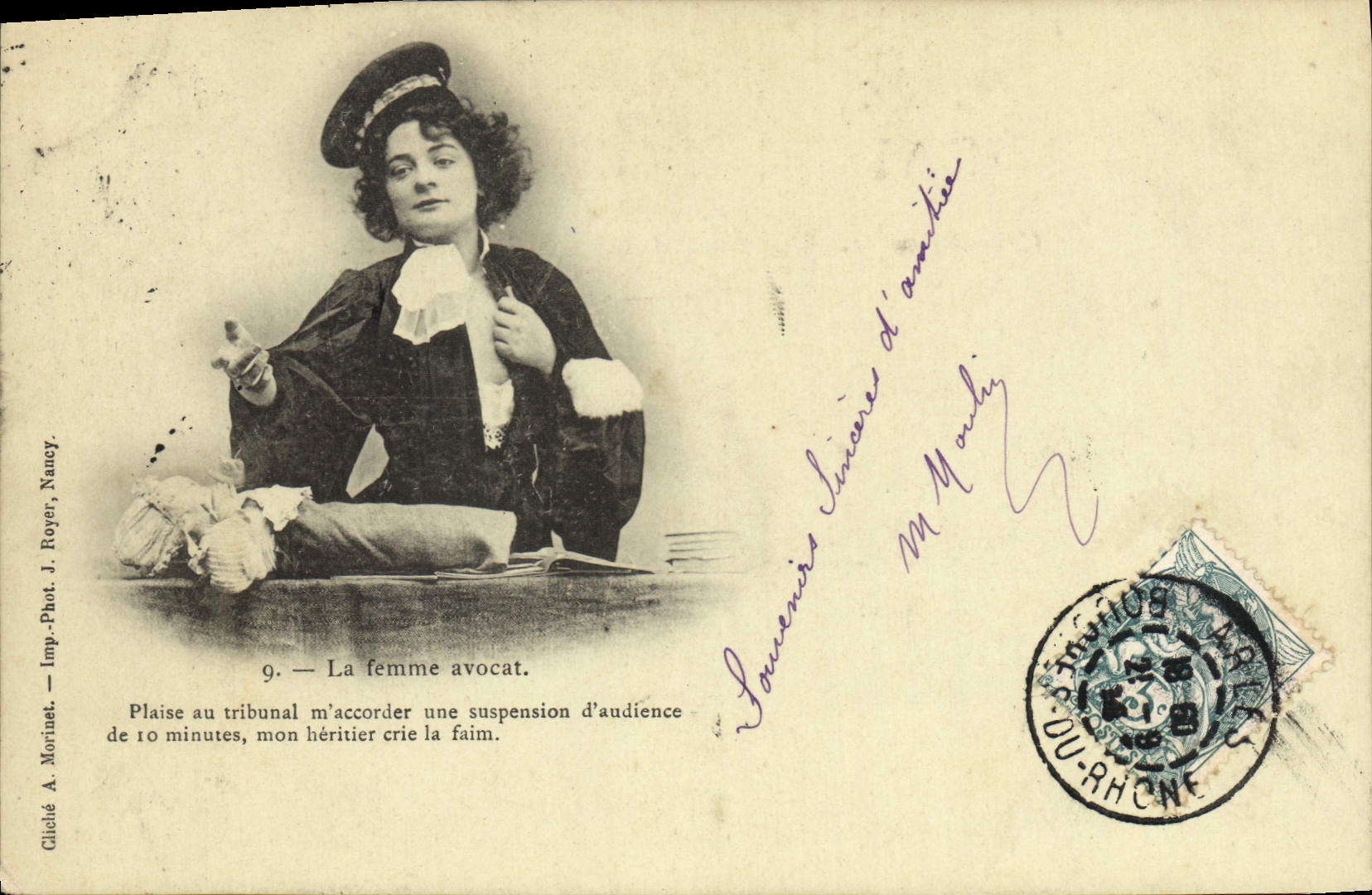 CPA La femme avocat 