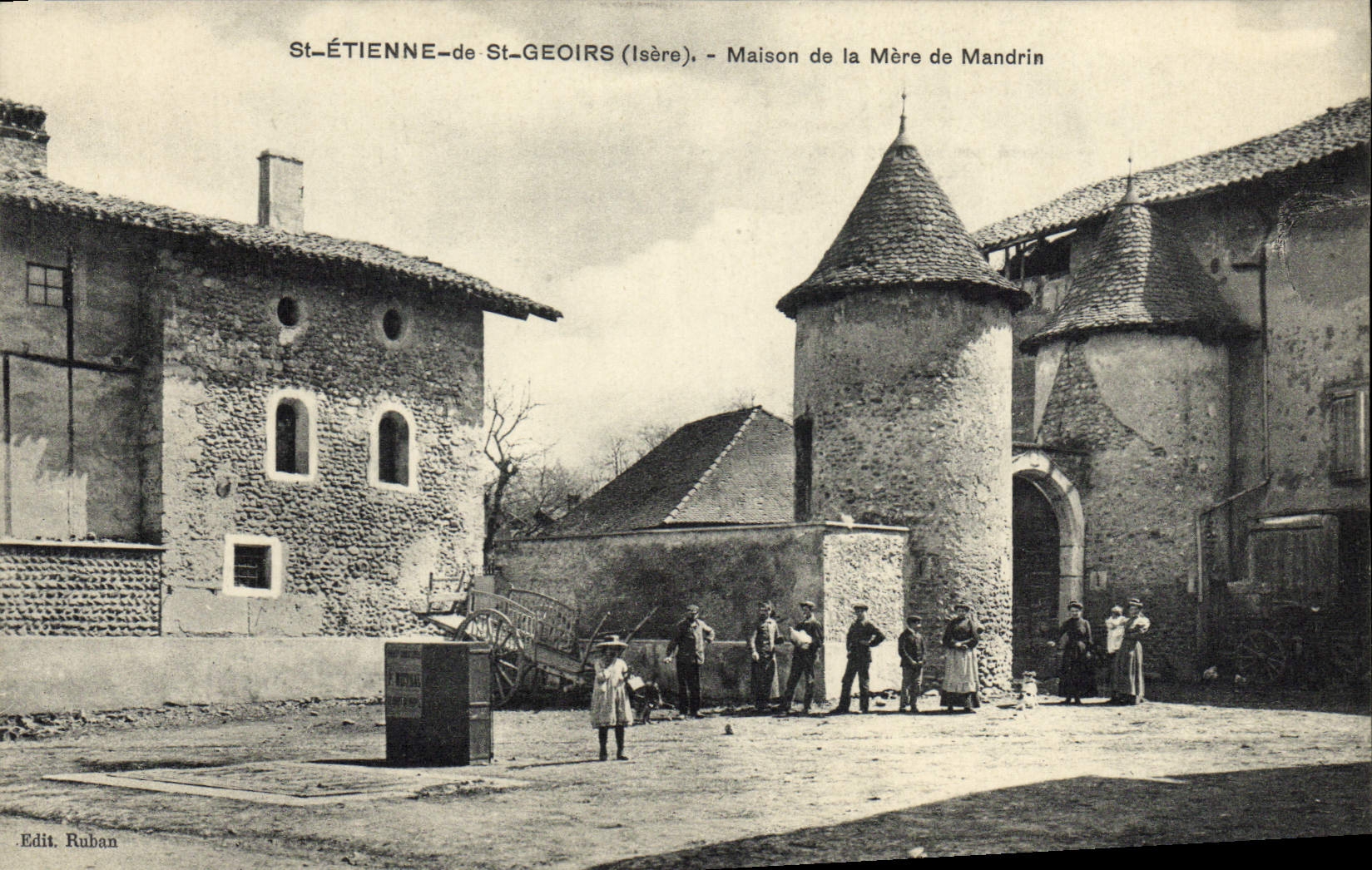 VINTAGE POSTCARD STT Etienne of St Geoirs House of the mother of Chuck