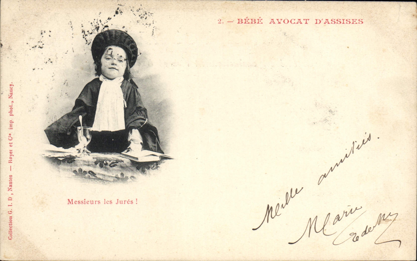 VINTAGE POSTCARD Baby lawyer of bases