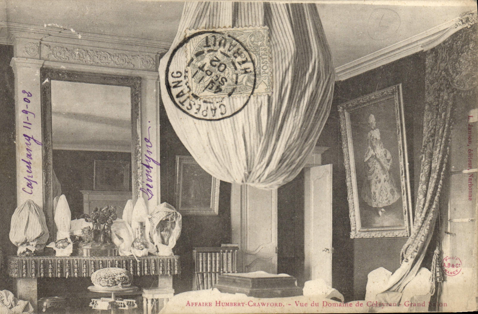 VINTAGE POSTCARD Business Humbert Crawford Seen of the field of Celeyran the Large one