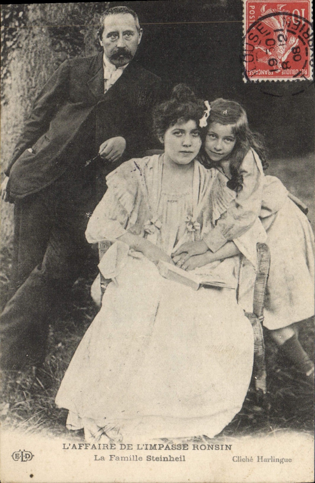 VINTAGE POSTCARD the business of the Ronsin dead end the Steinhell family