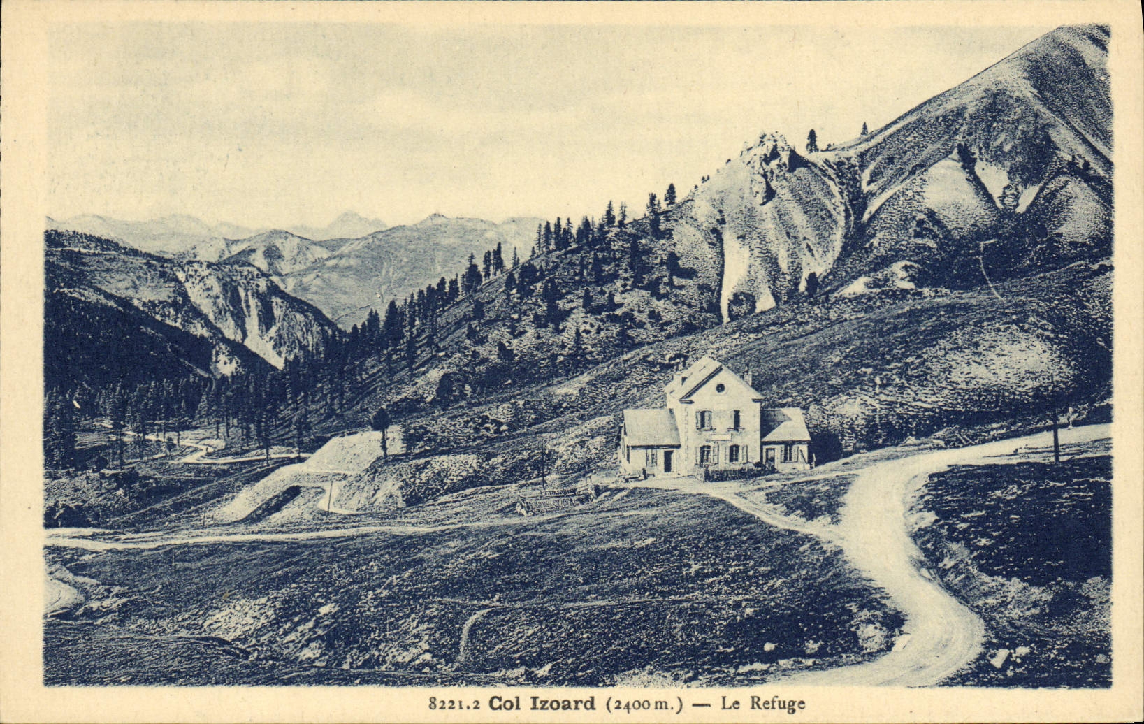 VINTAGE POSTCARD Alpinism Collar Izoard the refuge