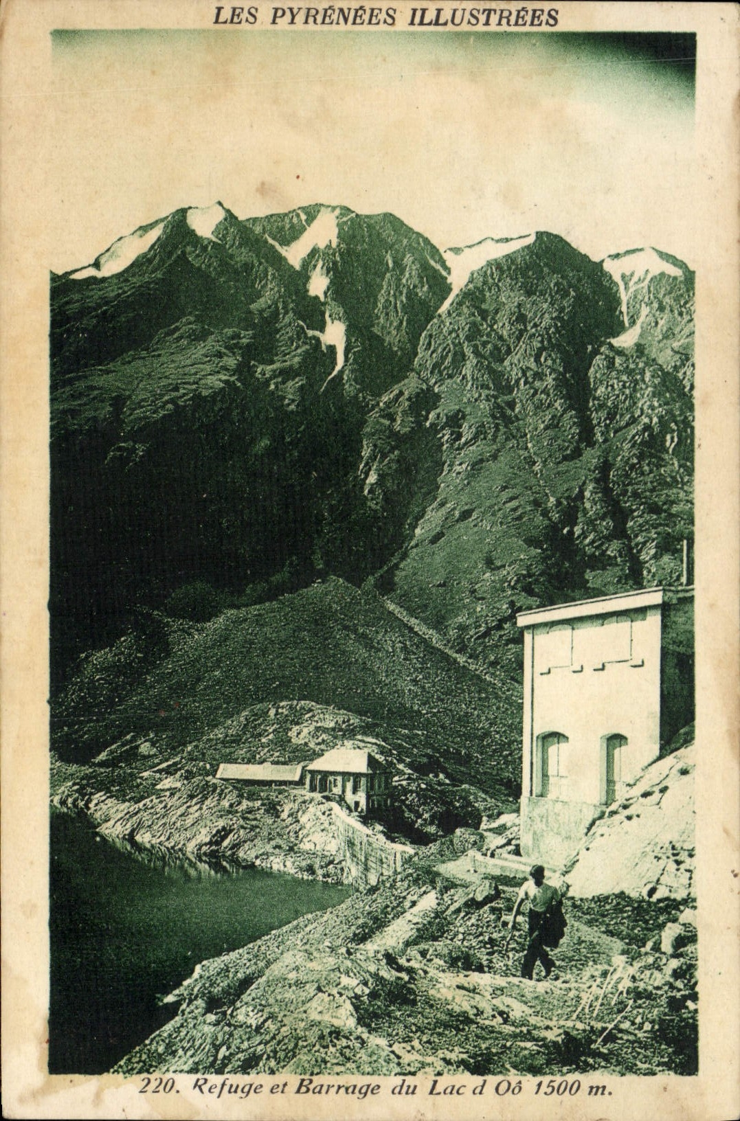 Refugio del alpinismo de la POSTAL de la VENDIMIA de la detención del lago Oo