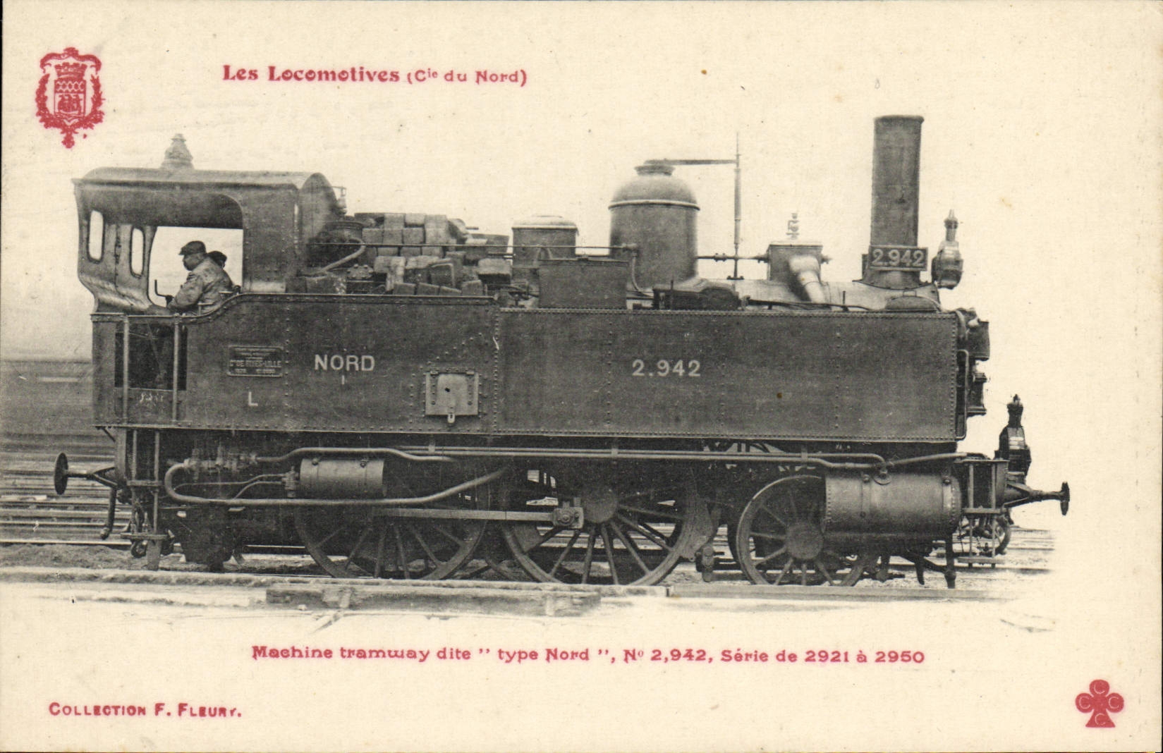 CPA Train Locomotive Machine tramway dite Type Nord n 2942 2921 a 2950