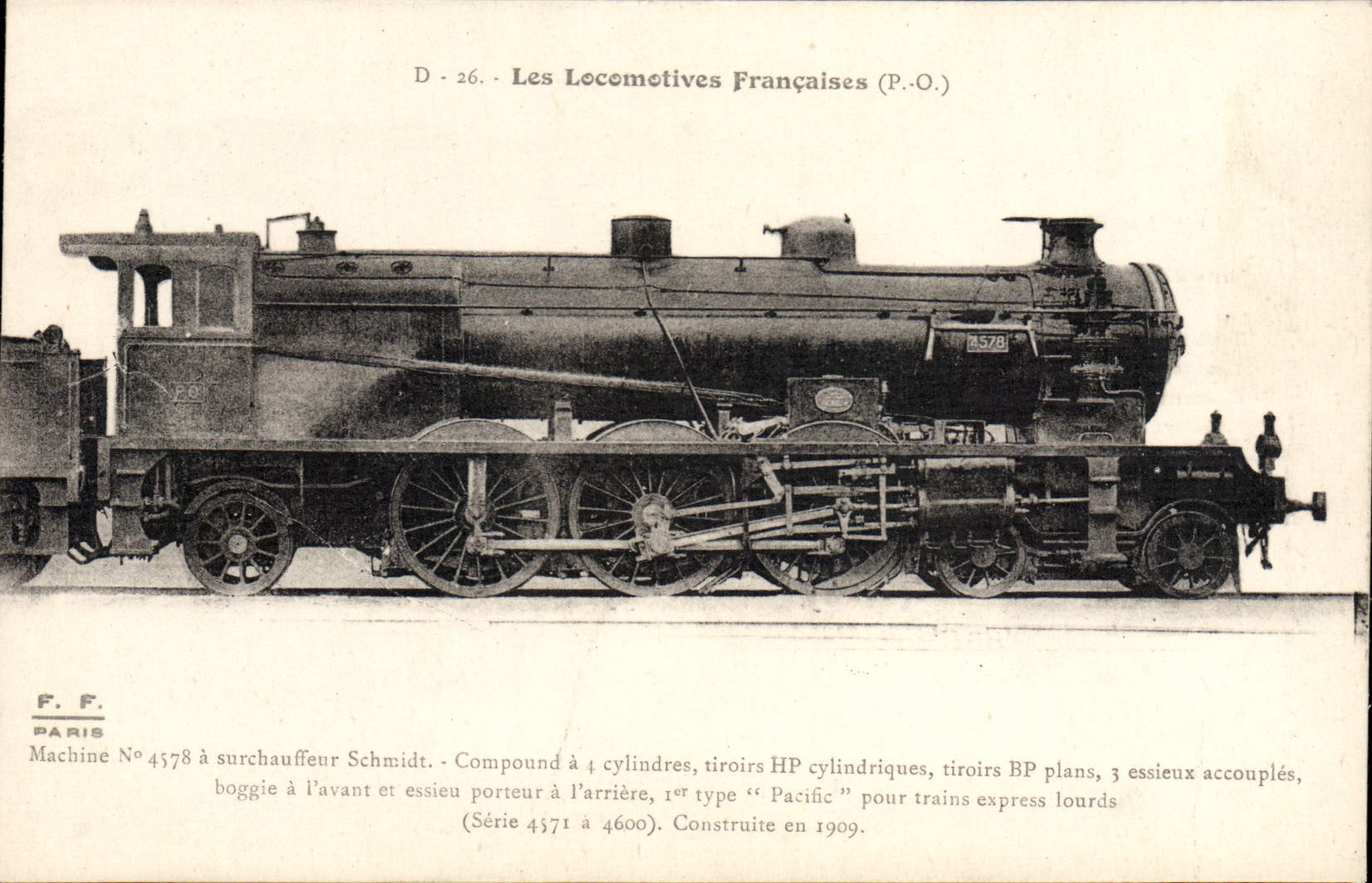 CPA Train Locomotive Machine 4578 a surchauffeur Schmidt