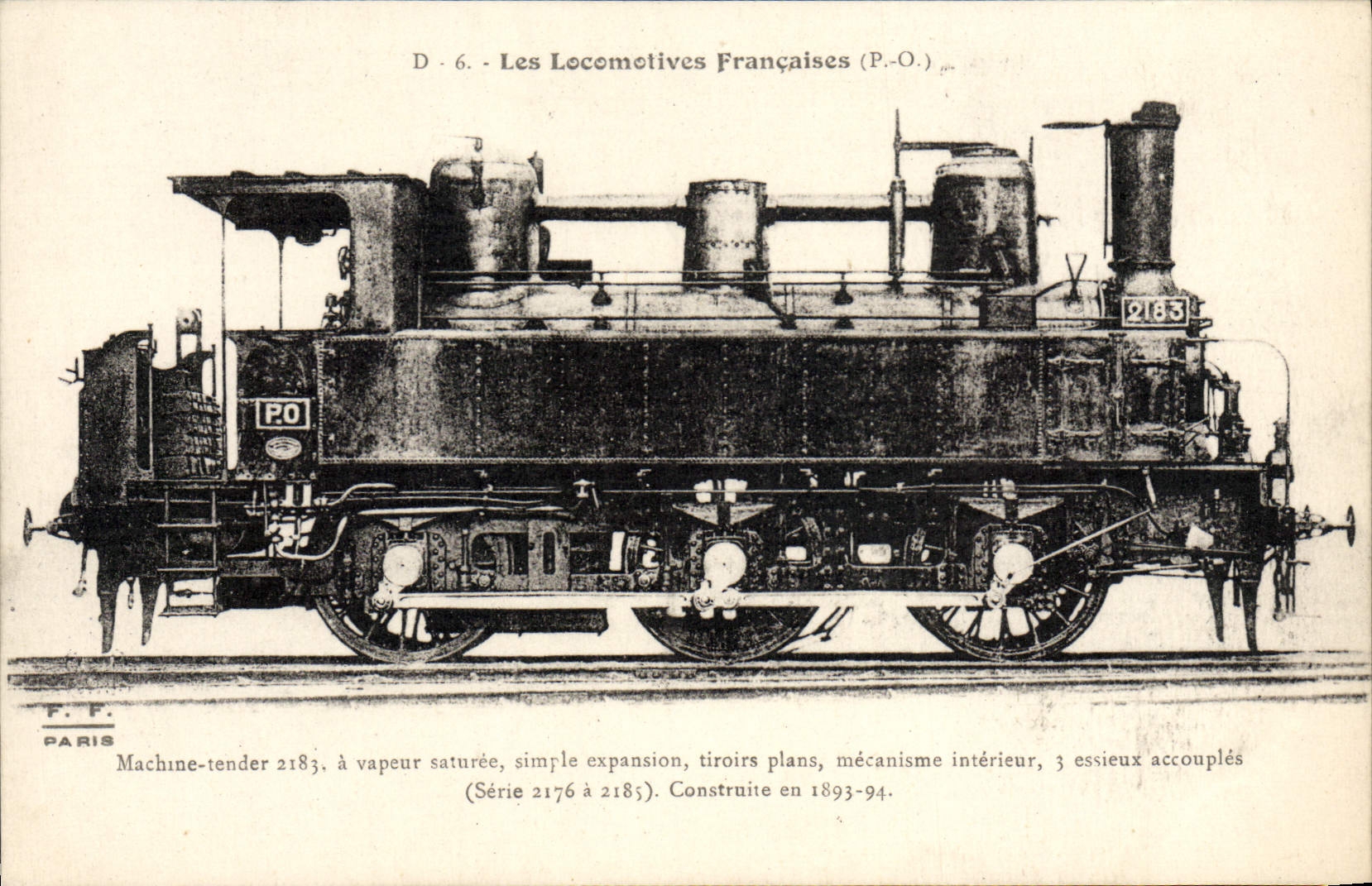 CPA Train Locomotive Machine 2183 a vapeur saturee