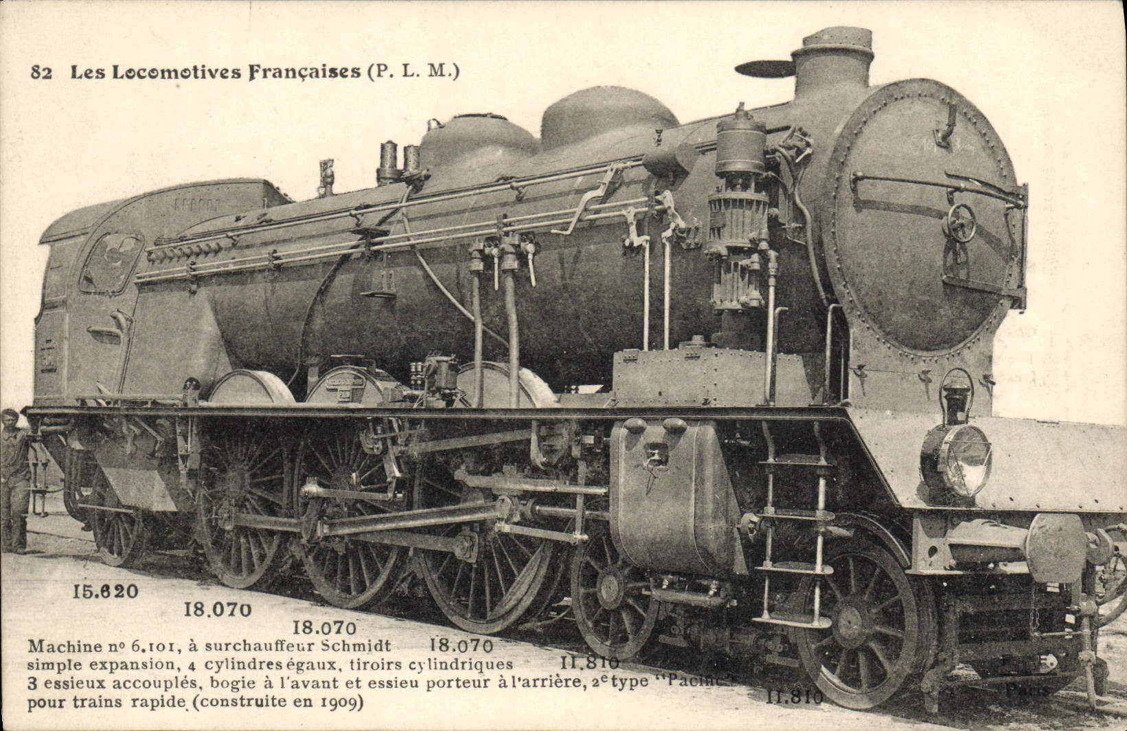 CPA Train Locomotive Machine 6101 a surchauffeur Schmidt