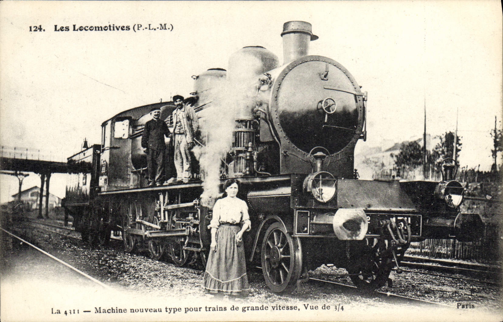 CPA Train Locomotive Machine nouveau type pour trains de grande vitesse