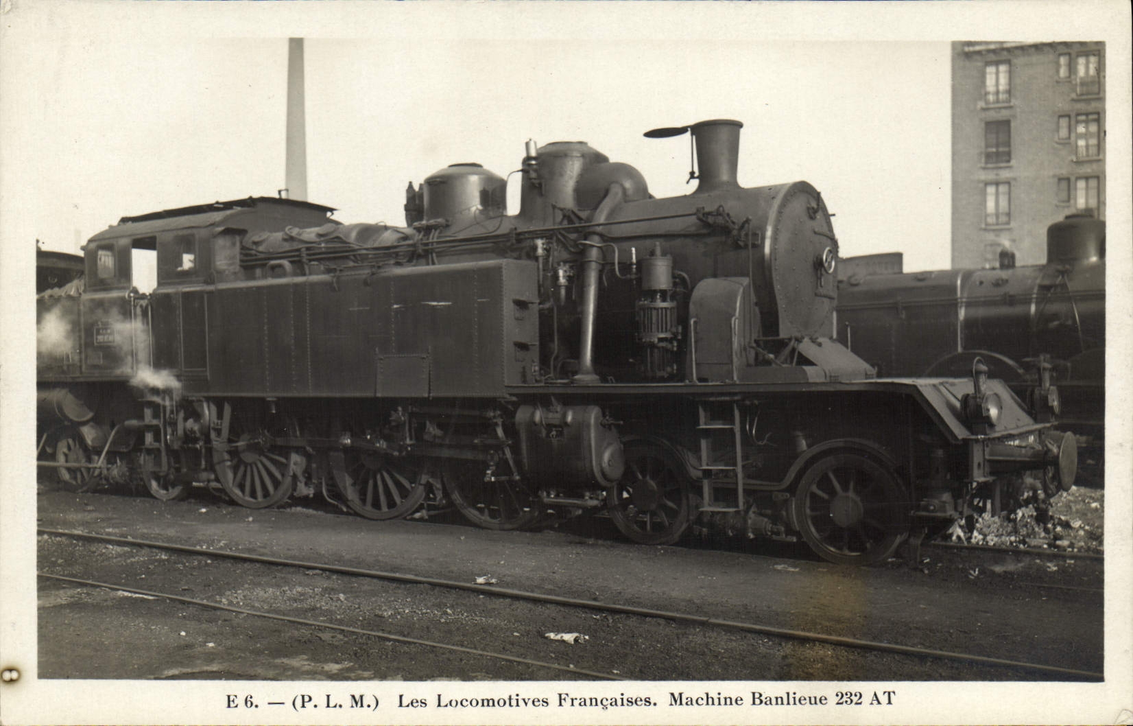 VINTAGE POSTCARD Train Engine Machine suburbs 232 AT