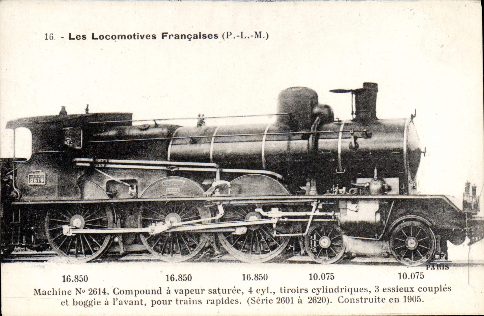 CPA Train Locomotive Machine 2614