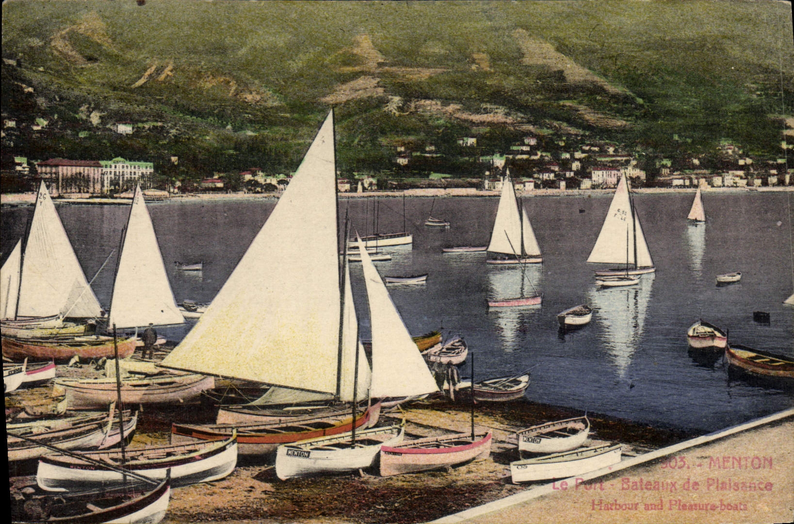 CPA Bateau Voilier Menton Le port Bateaux de plaisance 