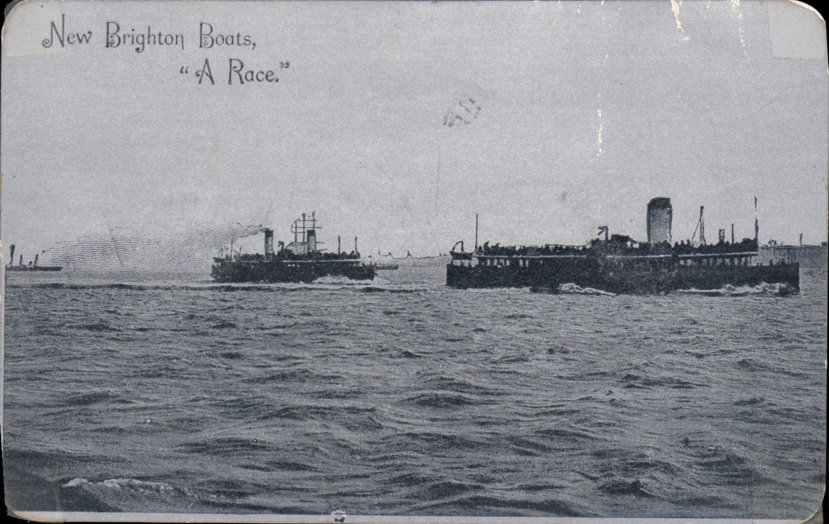 CPA Bateaux New Brighton Boats a Race