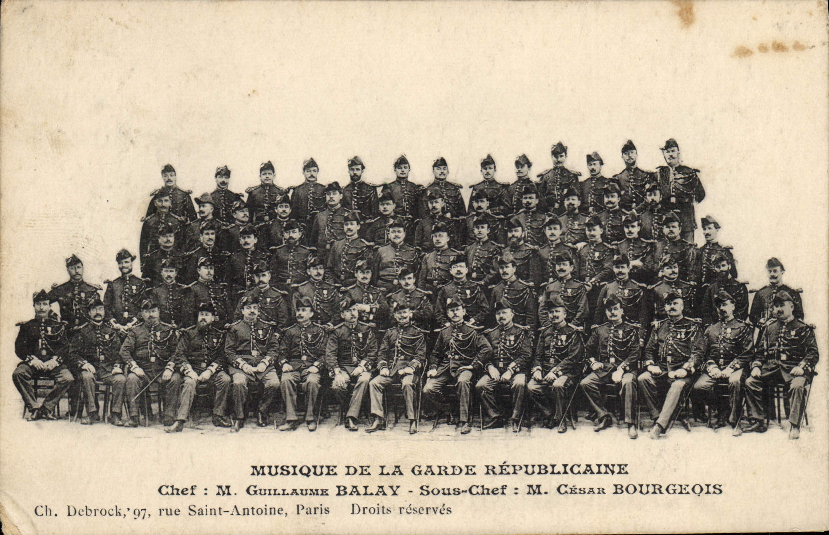 CPA Militaria Musique de la Garde Republicaine Guillaume Balay Cesar Bourgeois
