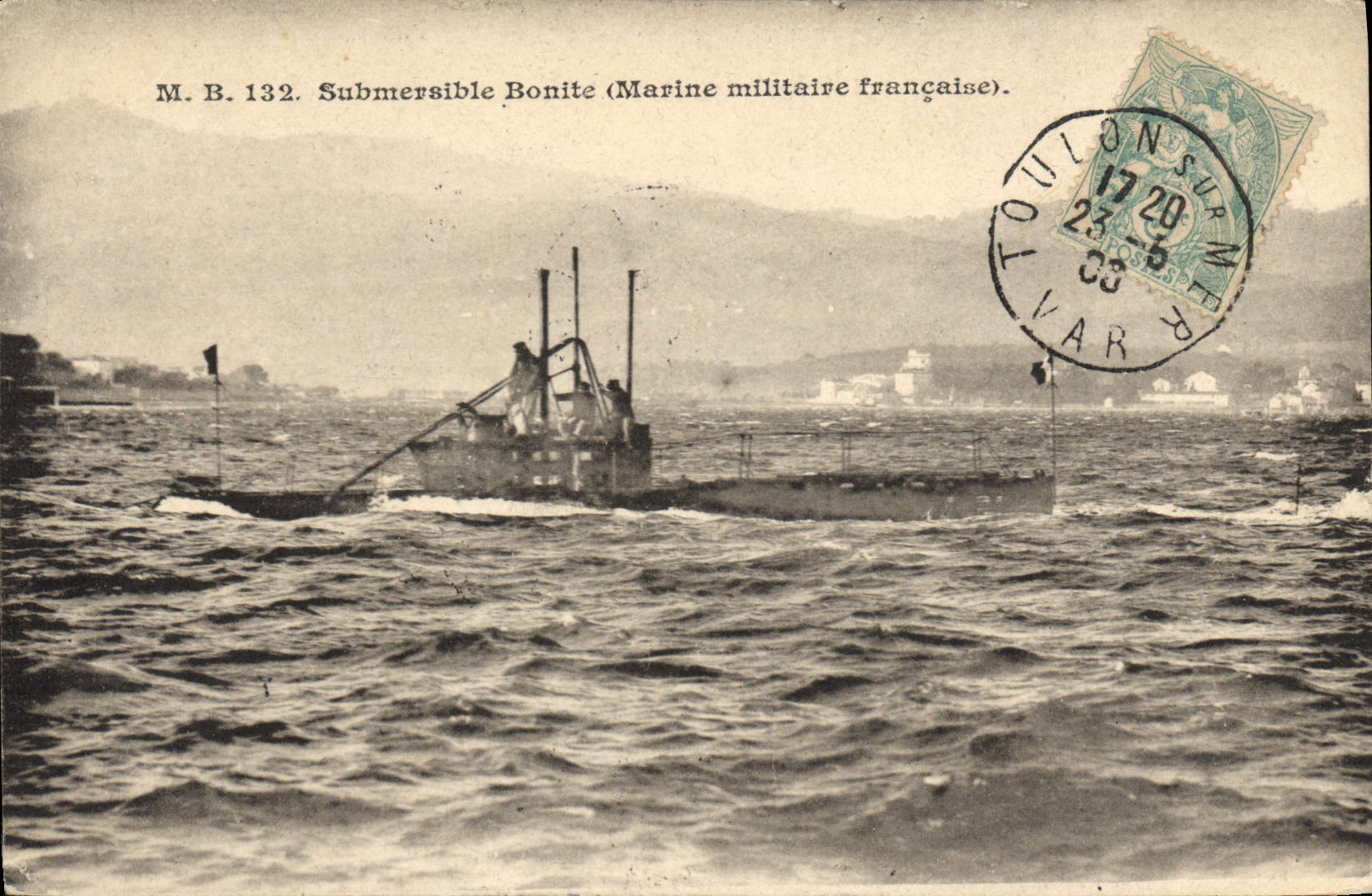 VINTAGE POSTCARD Sinkable Boat Bonito