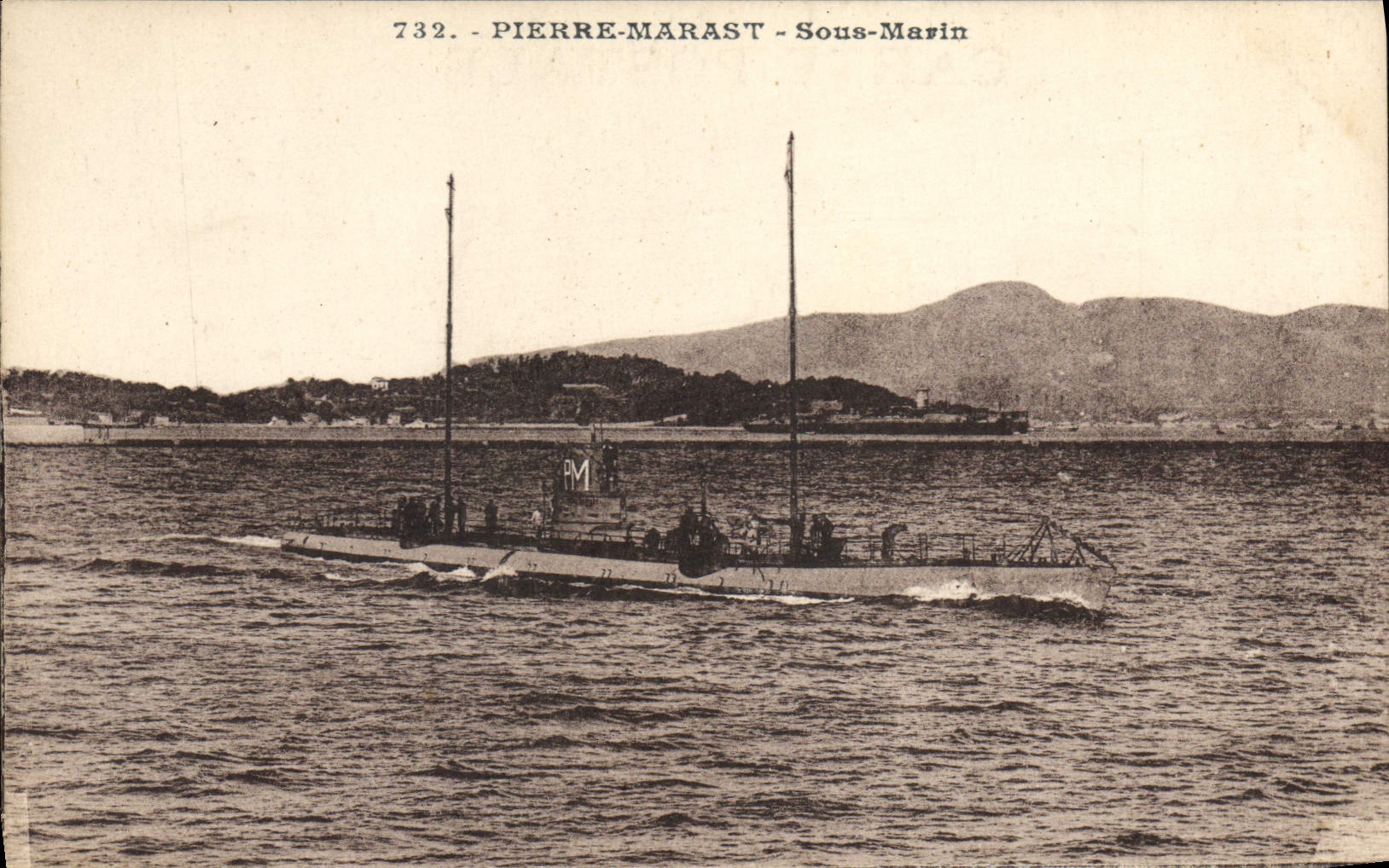 CPA Bateau Pierre Marast Sous marin 