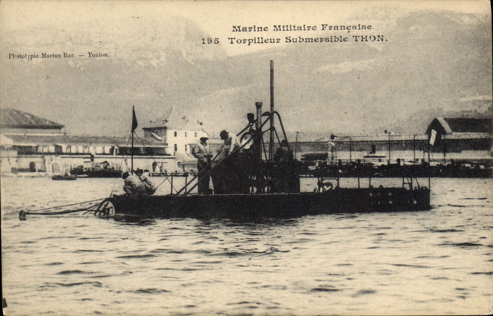 CPA Bateau Torpilleur submersible Thon