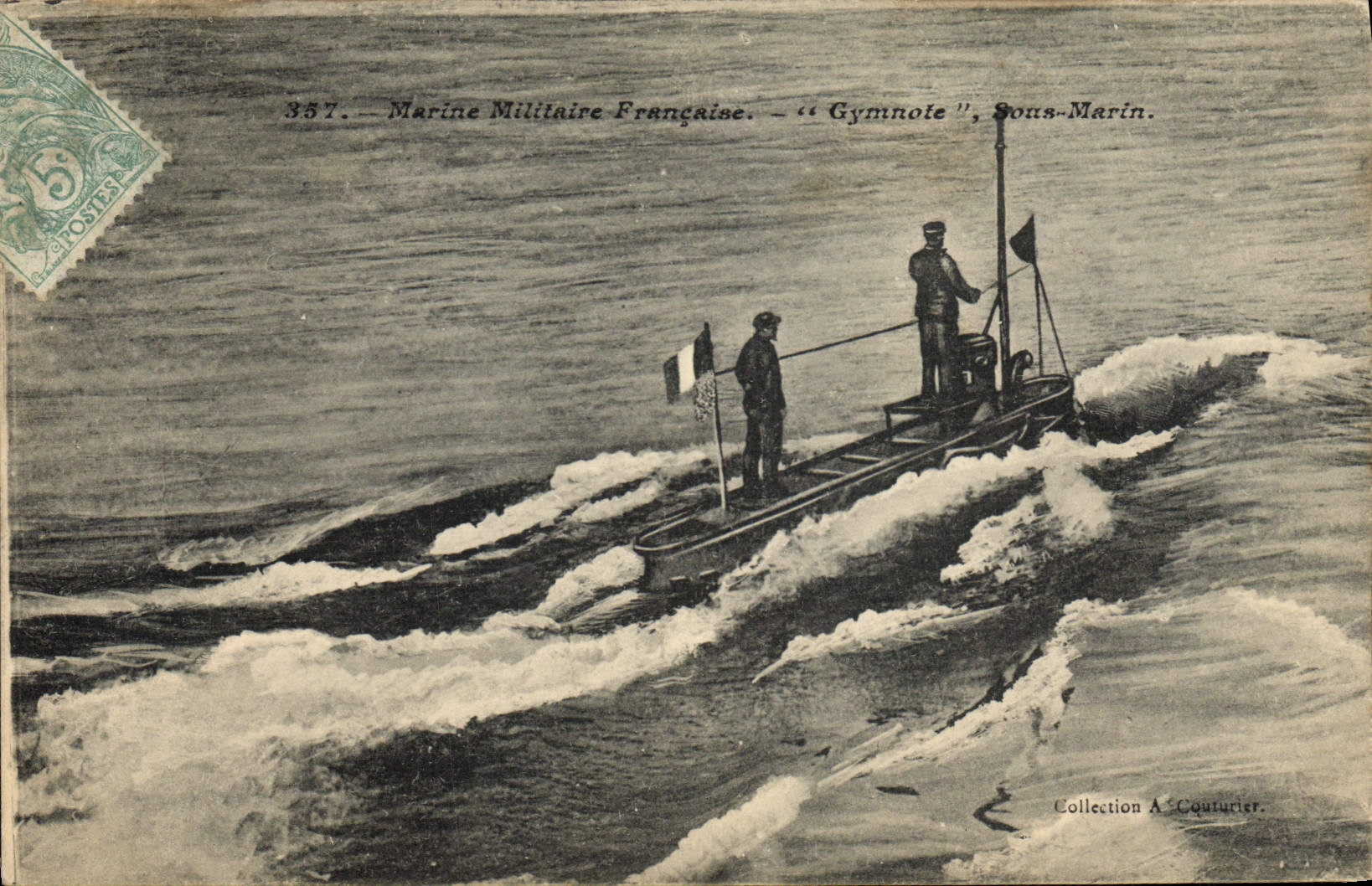 CPA Bateau Gymnote Sous marin